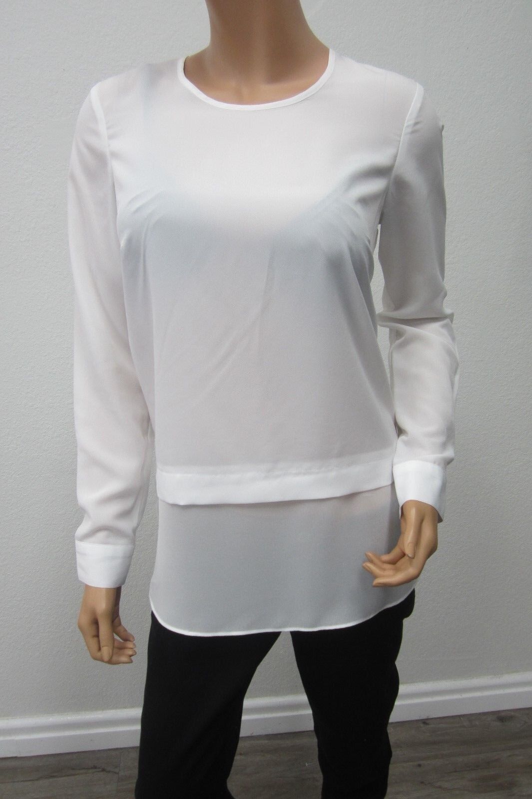 *NWT*  $78.00 BCBGeneration Long Sleeve CUTE White  Woman's Top Size XS