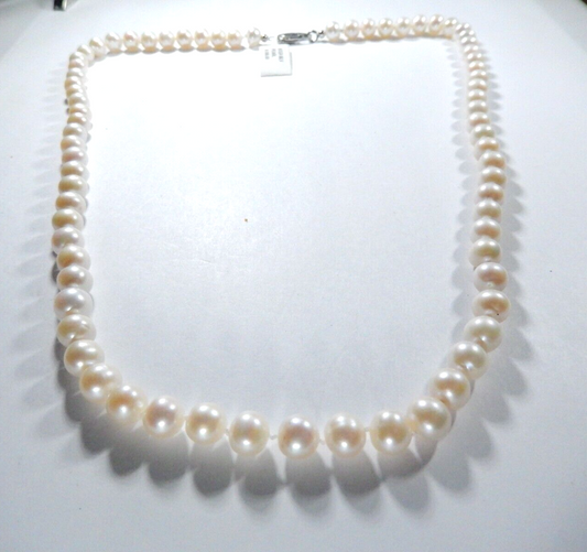 - Hand Knotted - 7.0mm 20" Cultured Pearl Necklace