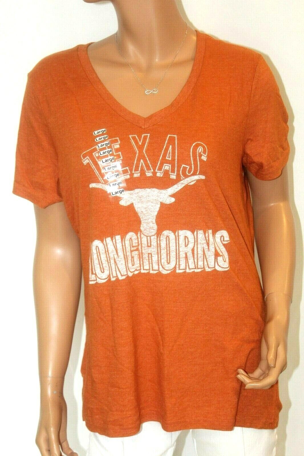 *NWT* Authentic Apparel Men's Univ of Texas Longhorns NCAA Rust Logo T-Shirt LG