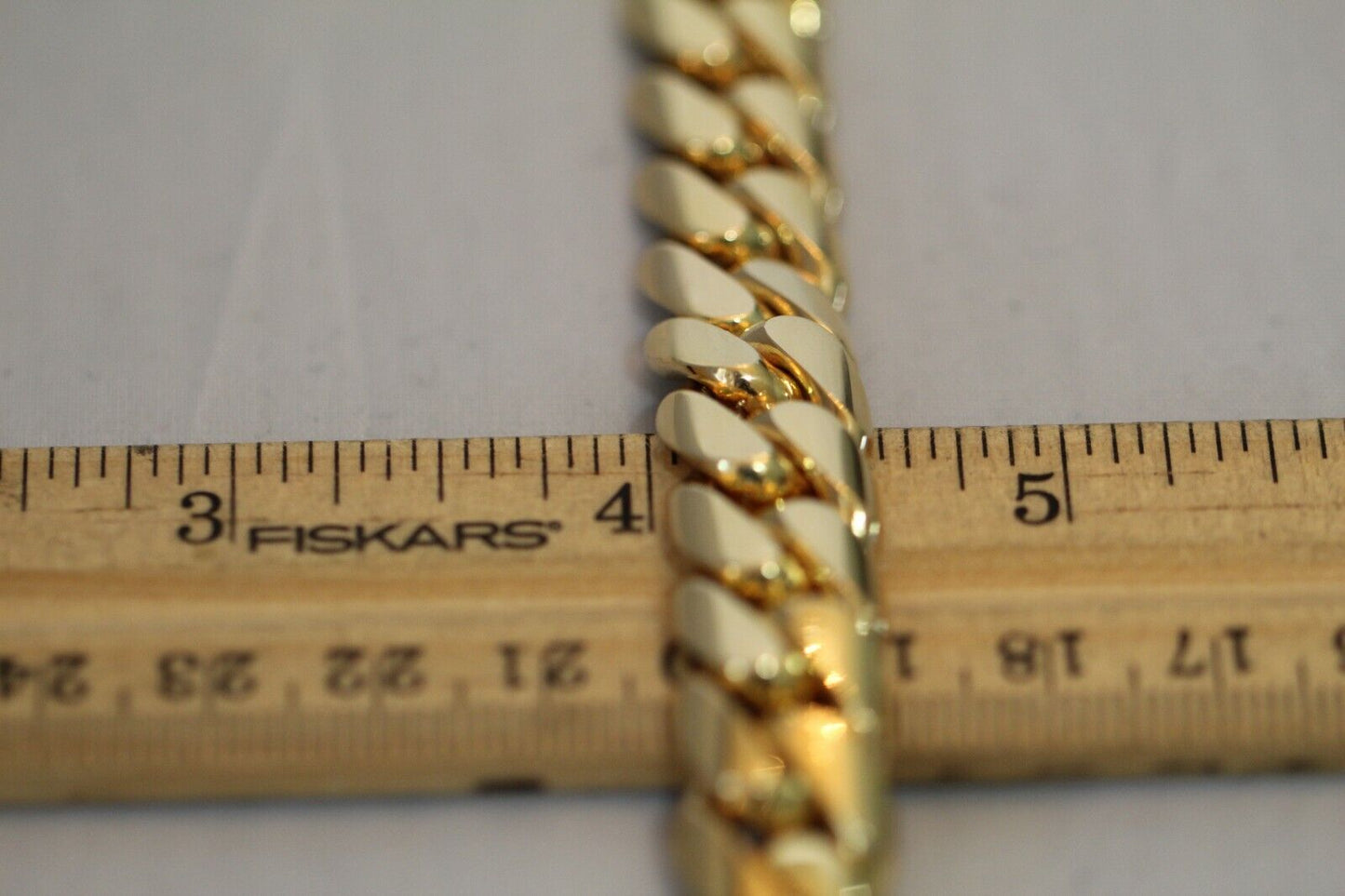 10K Yellow Gold Solid Mens 13mm Miami Cuban Link Bracelet Box Clasp 8.5"-112.3gm