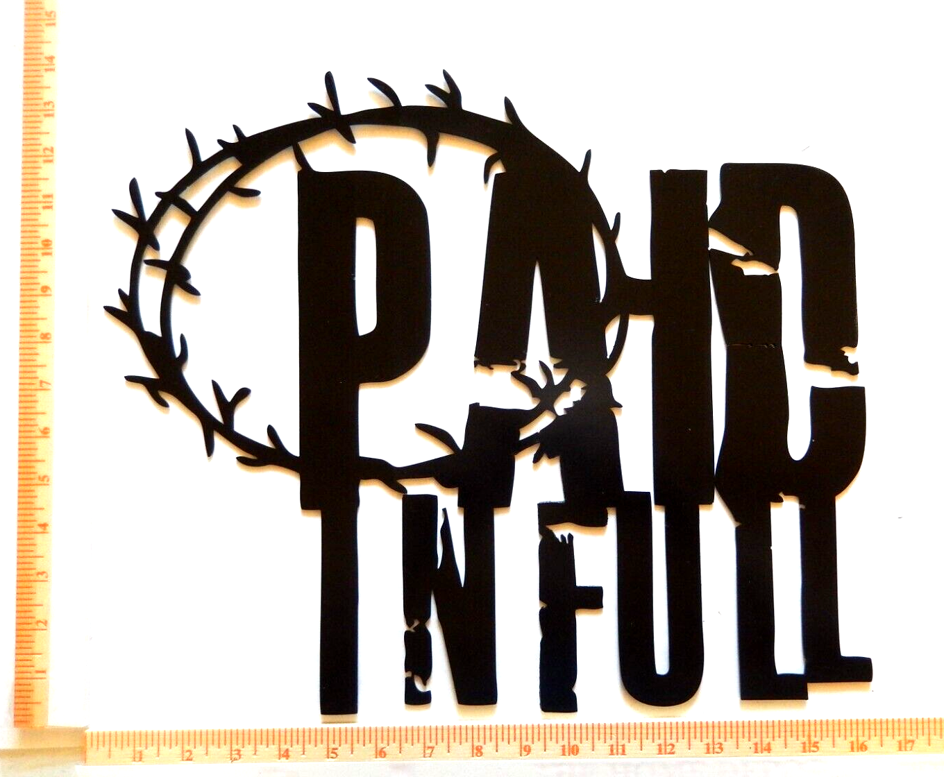 ~NEW~ LARGE 14ga. "PAID IN FULL" - Metal Wall Art  - 14" x 13.5"