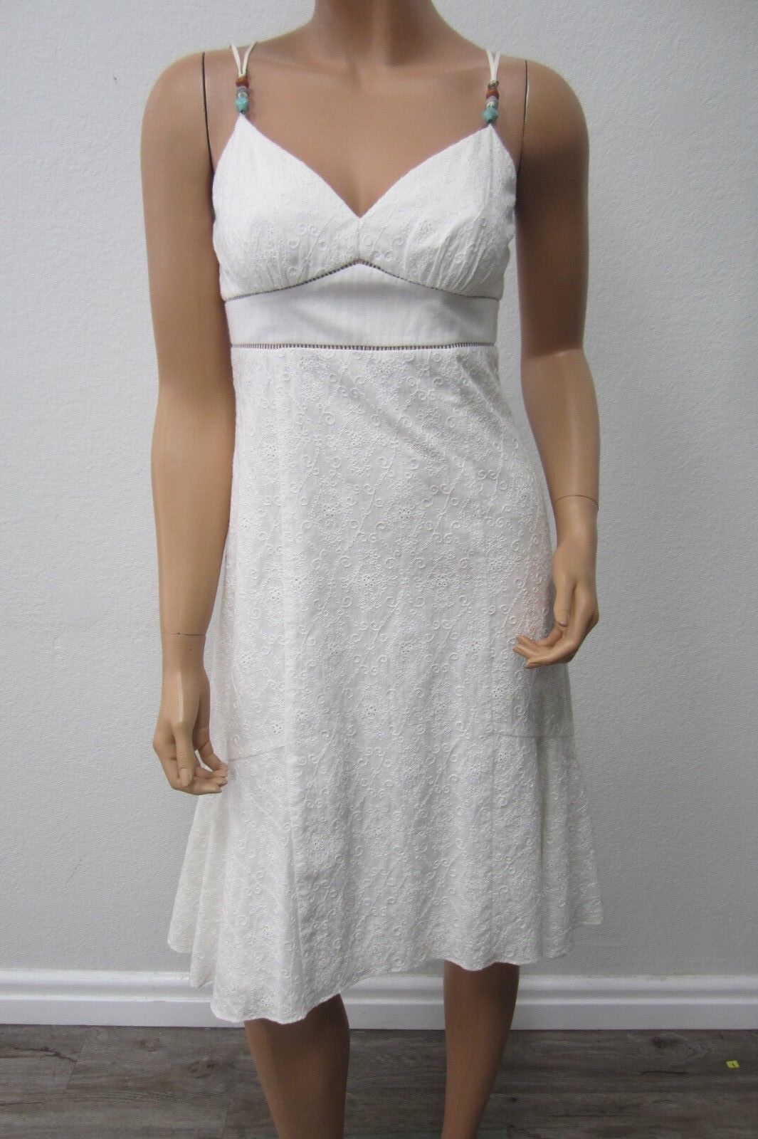 *NWT* $145. Laundry Shelli Segal Lace Dress White Ivory Short Sleeve Lined Sz 4