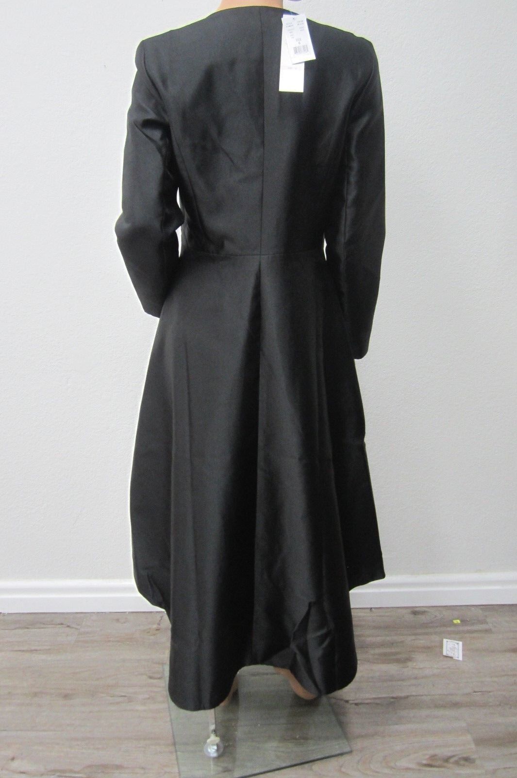 *NWT*  Leslie Fay Designer Black Polished High Low Dress VERY CLASSY Sz 6