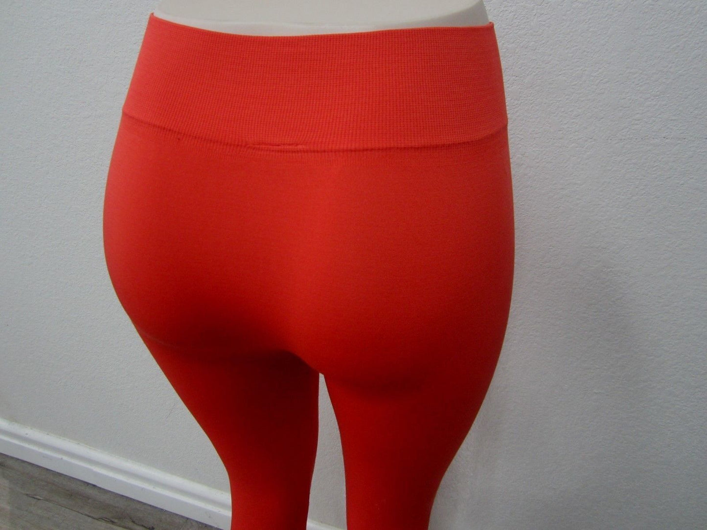 NWT New Mix Leggings Women One Size Red Stretch Yoga Elastic 32" Length
