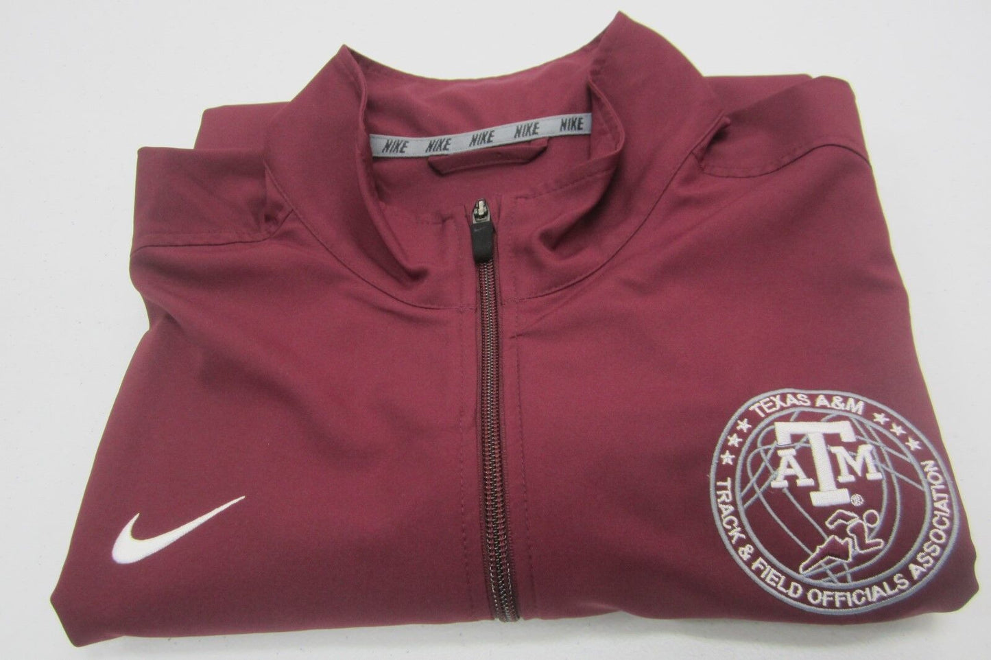 RARE NIKE TEXAS A&M AGGIES TRACK & FIELD  OFFICIALS JACKET ZIP FRONT SIZE LARGE