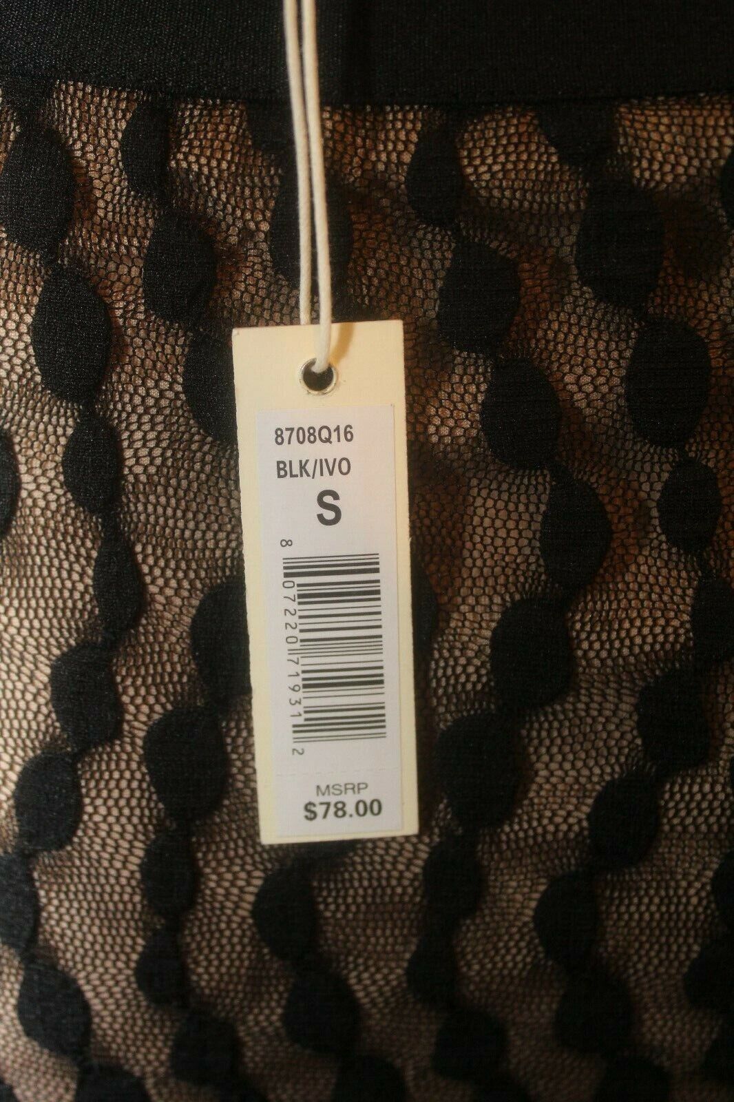 *NWT* $78.  MAX STUDIO SKIRT BLACK LACE NUDE LINING SIZE SMALL "SUPER CUTE"