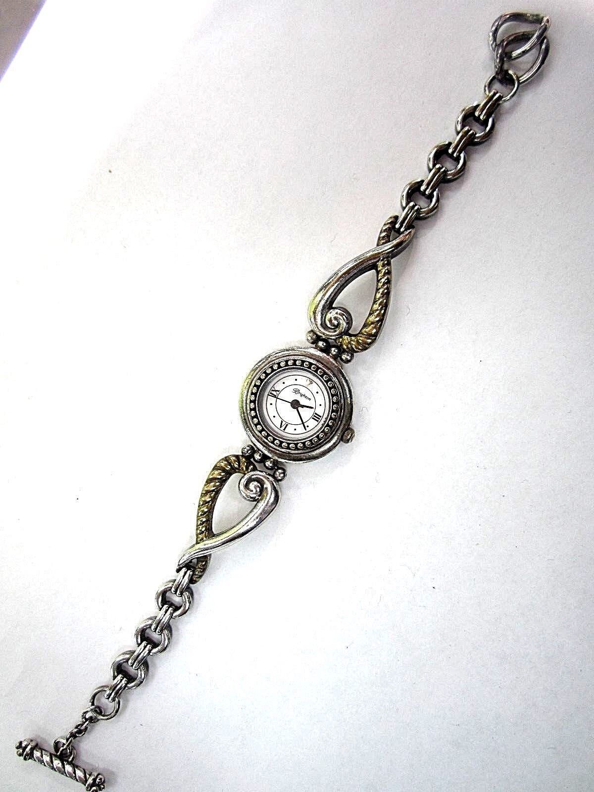 RETIRED Brighton Charleston Watch Two Tone Gold New Battery Toggle 8"