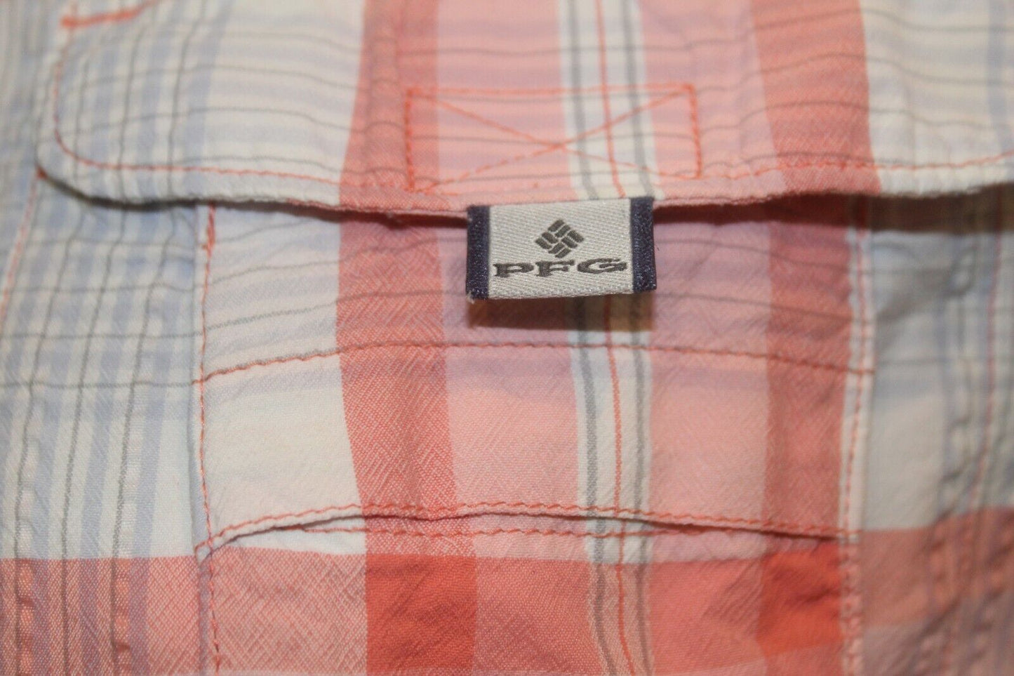 NICE-Columbia Women's PFG Super Bahama Plaid Vented Long Sleeve Shirt Size Small
