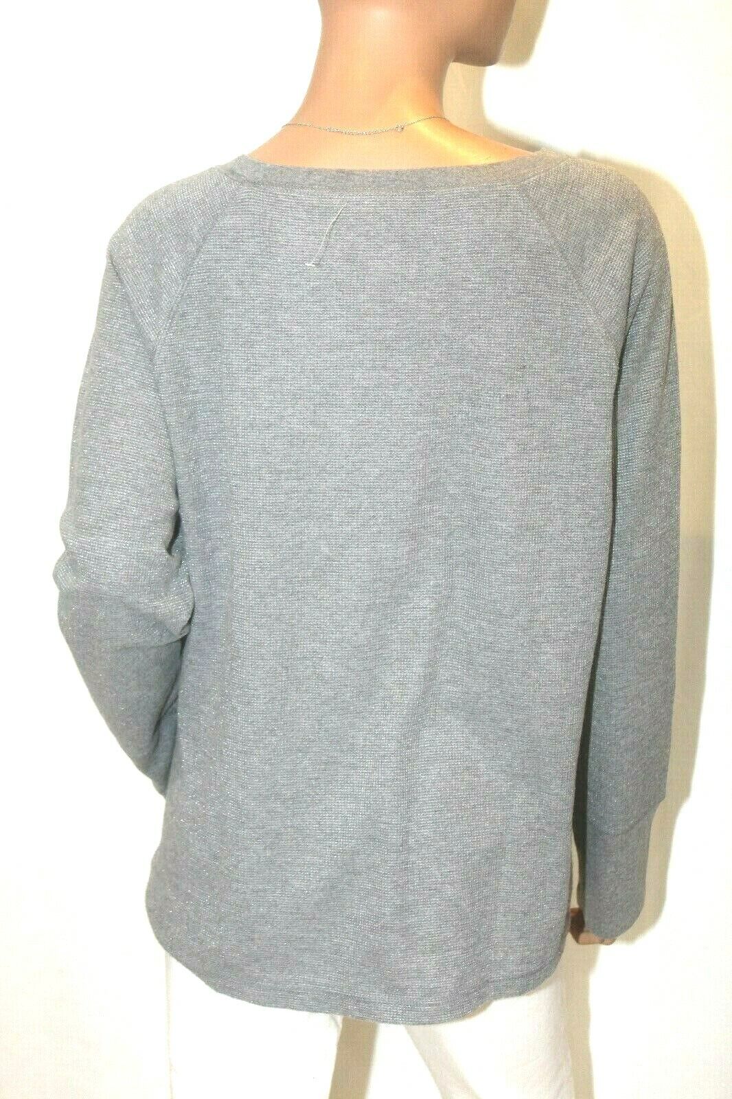 *NEW* JCP  Grey Color Long Sleeve Pullover Sweater Sparkle Material Size XL