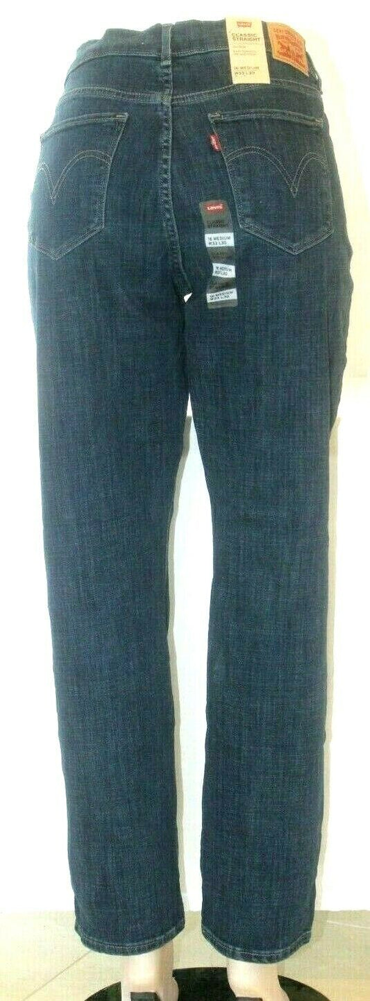 *NWT* $59.  Women's Levi's Classic Straight Medium Wash Jeans 16Med (W33 x L30)