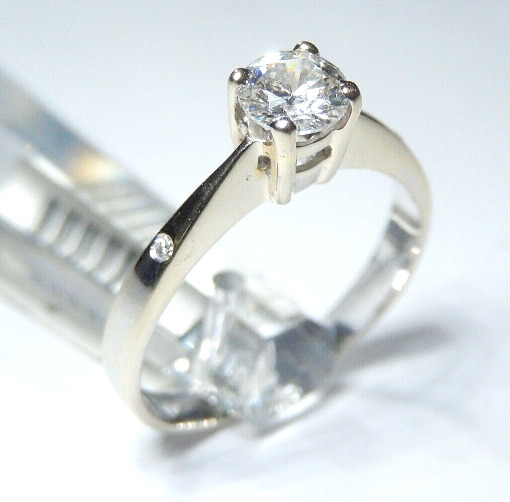 *VINTAGE* 18K Yellow Gold 2/3CT VS Natural  Diamond Solitaire Ring  - Size 8.5