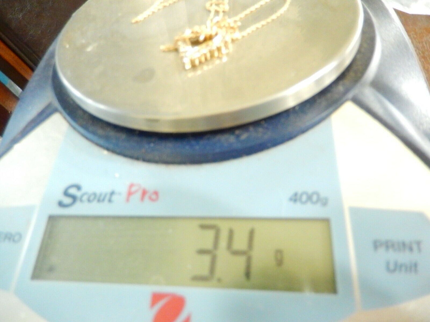*VINTAGE* 10kt Yellow Gold .75ct Natural Diamond Heart Pendant Necklace