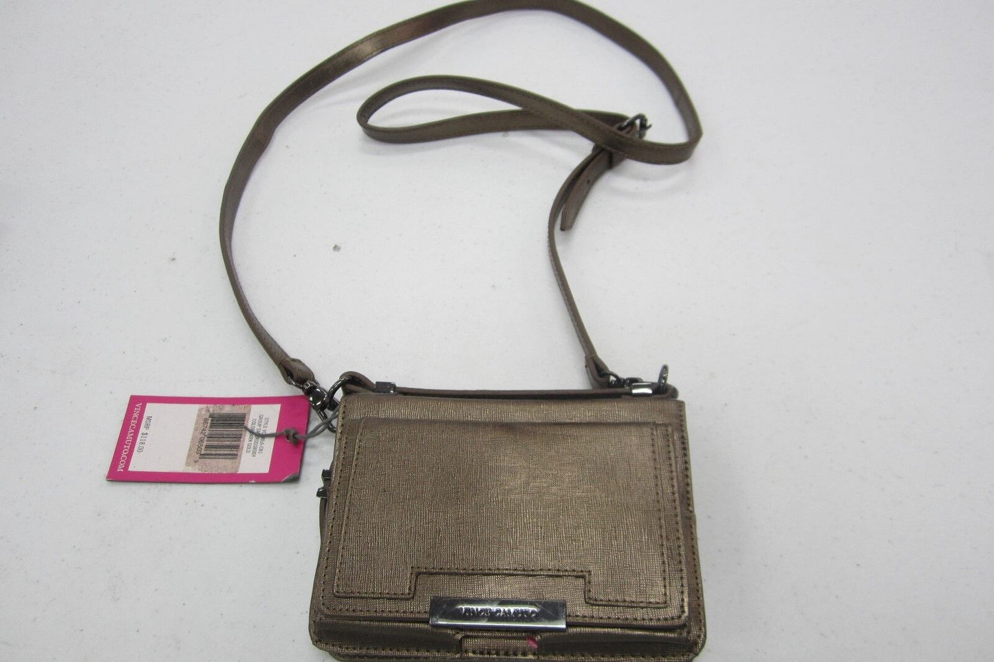 *NWT* $118.00  VINCE CAMUTO  Small Leather Dark Gold Crossbody