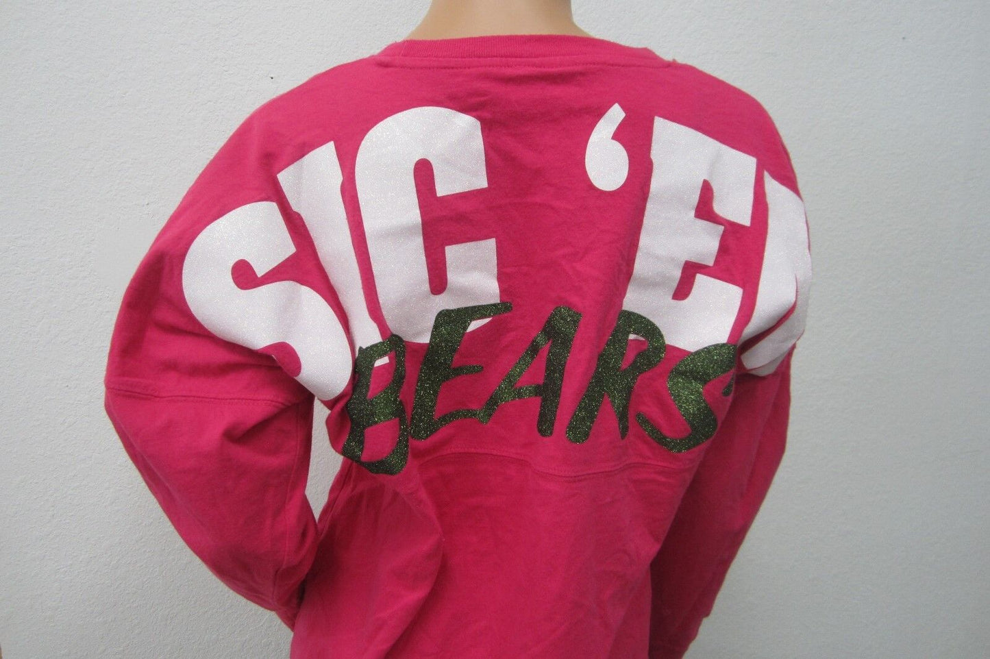 *VINTAGE*  Baylor University J.American Pink  Solid Cotton Long Sleeve Sz XS