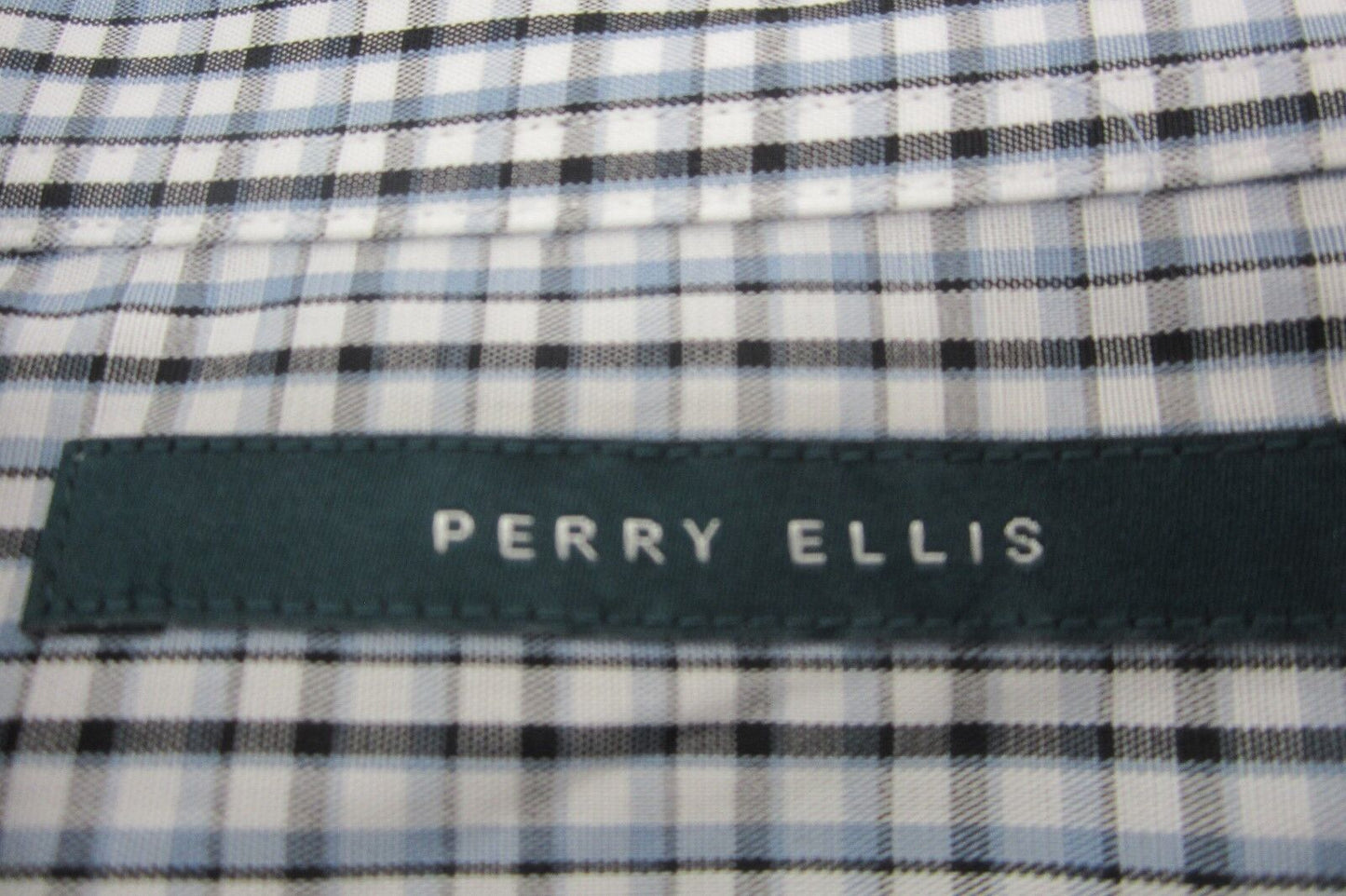 *MINT* Perry Ellis Men's Cotton Long Sleeve Plaid Button-Down Shirt Sz Large