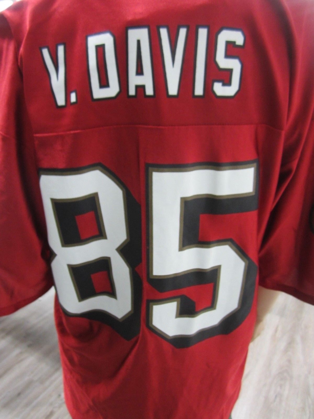 VERY NICE SF 49ers V Davis #85 NFL Equipment  Size L Red Home Football Jersey