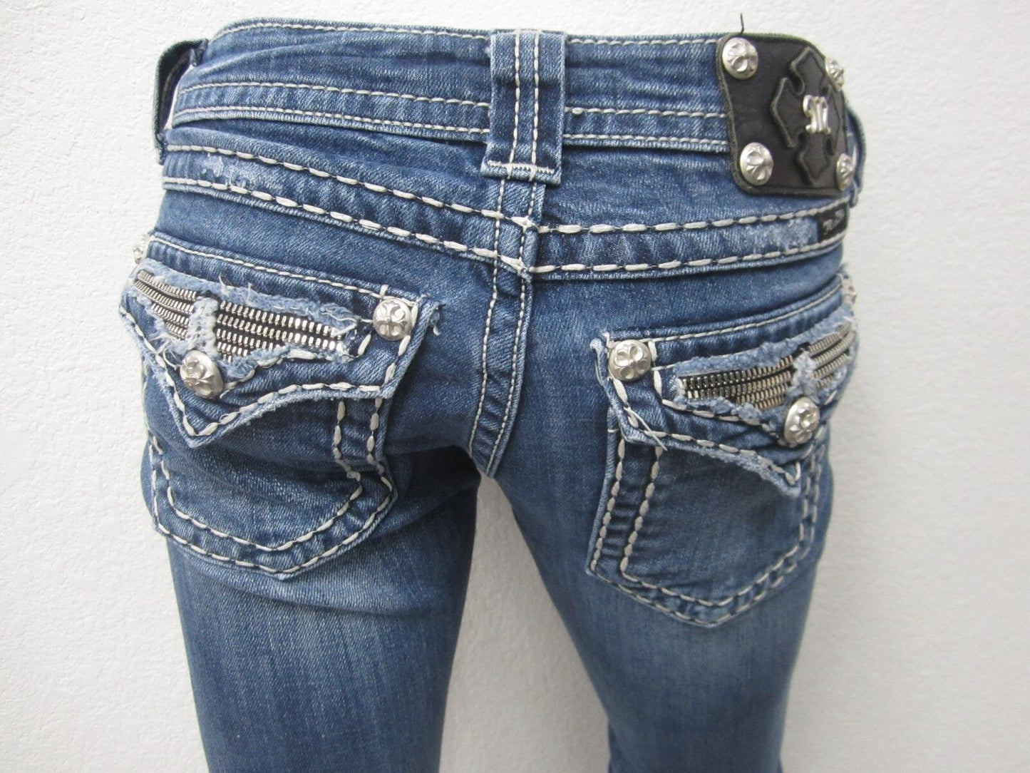 MINT Miss Me Boot Womens Zipper Teeth Pockets Thick Stitch JE5189B4R  Size 26x31