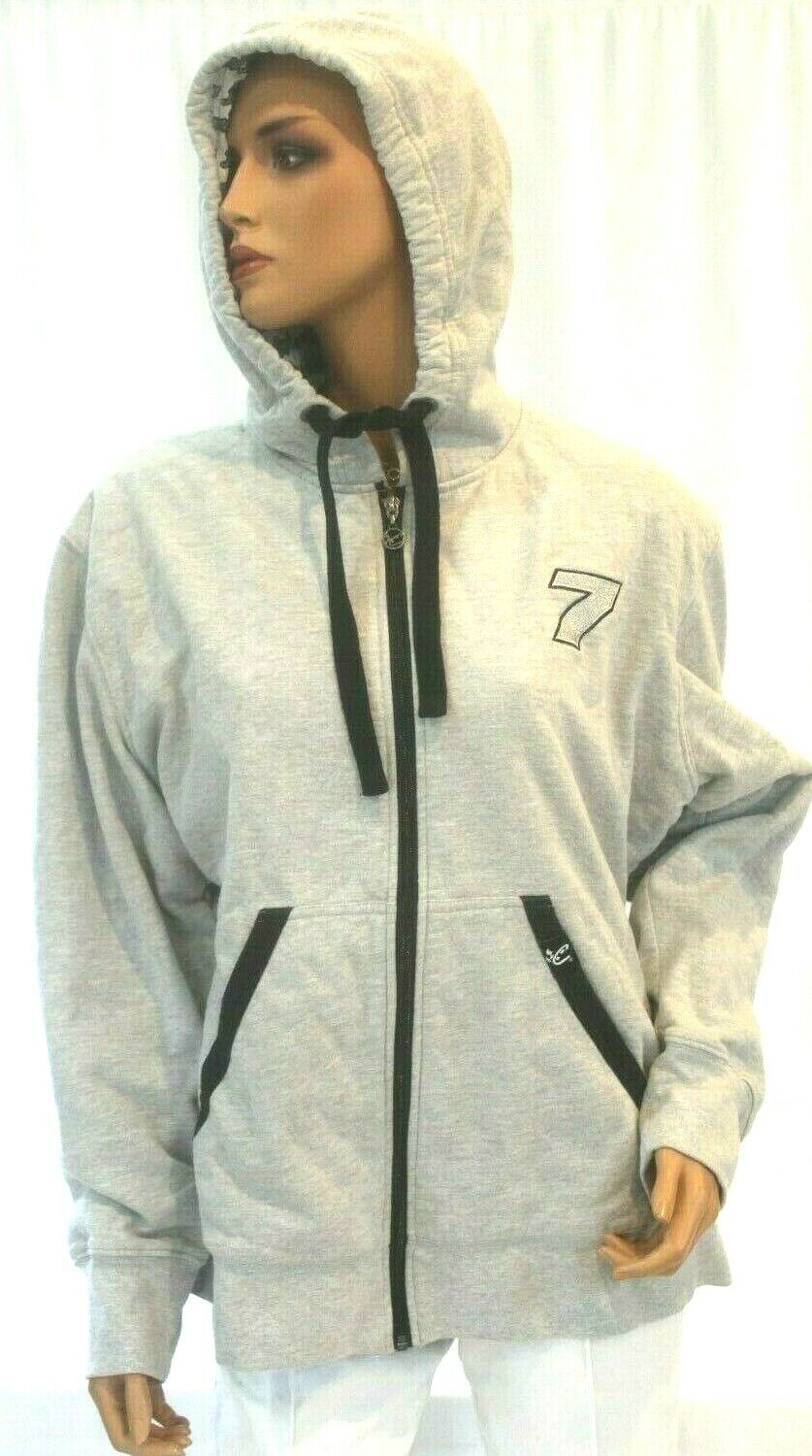 DANICA PATRICH #7 Chase Authentics Nascar Full Zip Hoodie Womens Speed Diva SzXL