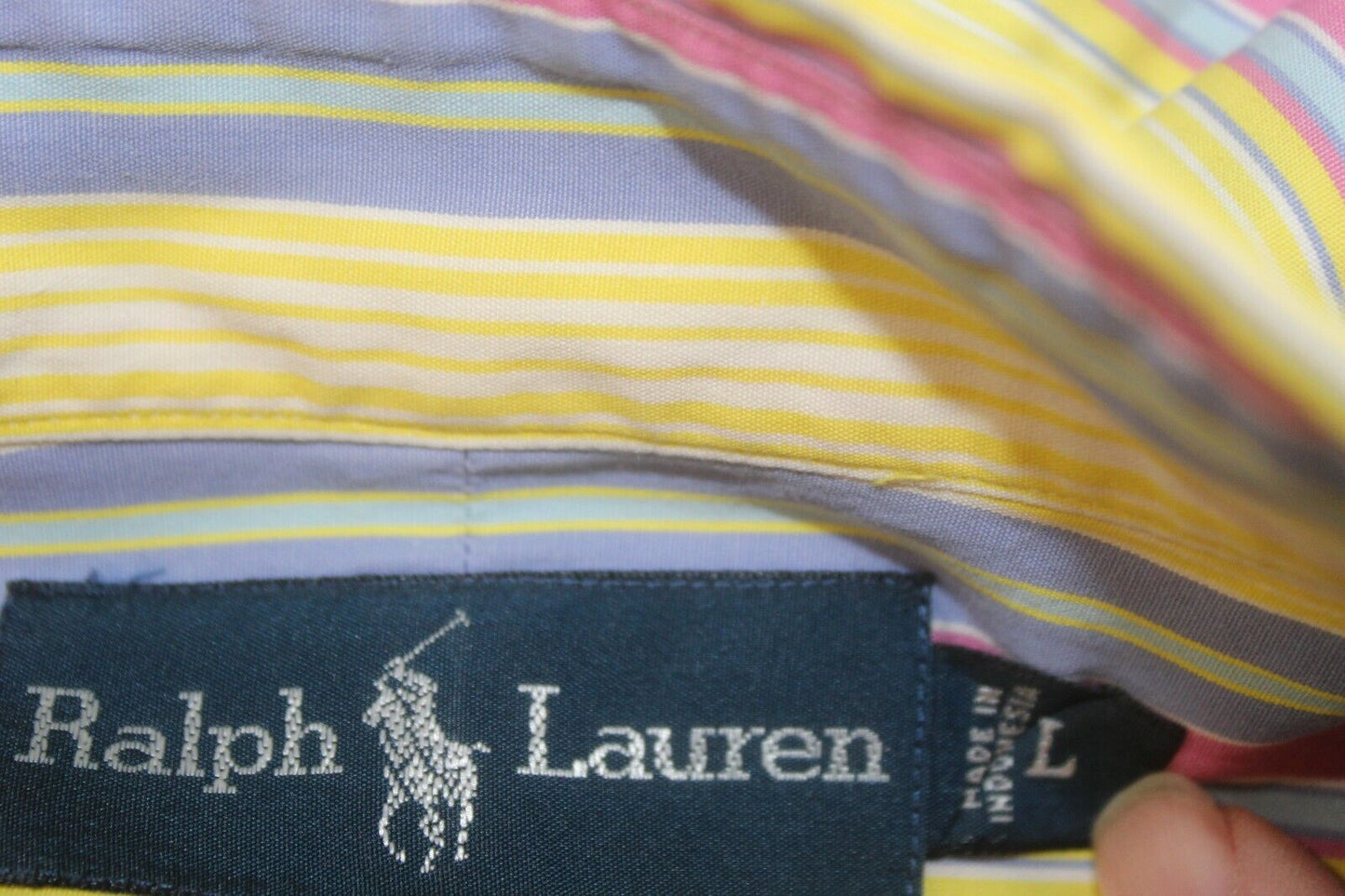 Men's Ralph Lauren  Blake Long-Sleeve Button Down Striped Shirt Size Large