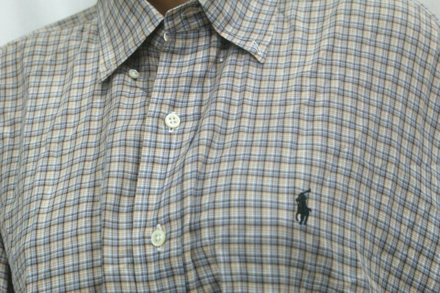 Men's Ralph Lauren  Blake Long-Sleeve Button Down Plaid Shirt Size Large