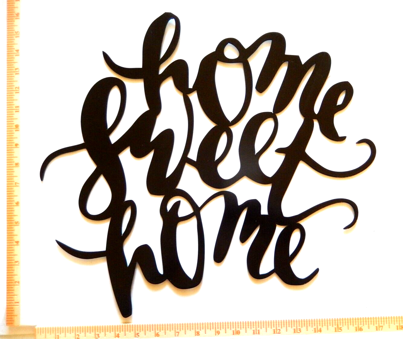 ~NEW~ LARGE 14ga. "HOME SWEET HOME"  Metal Wall Art - 17" x 15.5"