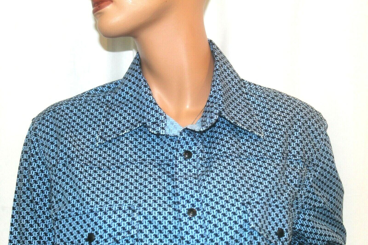 *NWT* $65.  Rock & Roll Cowboy Men's Long Sleeve Snap Button Down Shirt Sz S