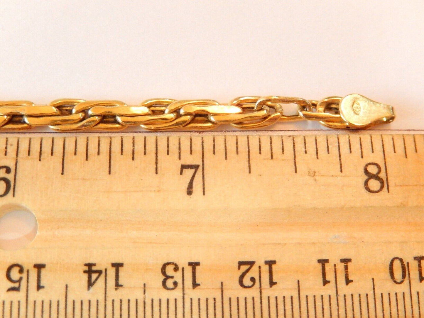 14K Yellow Gold 8" Multi-link Bracelet 5mm Wide