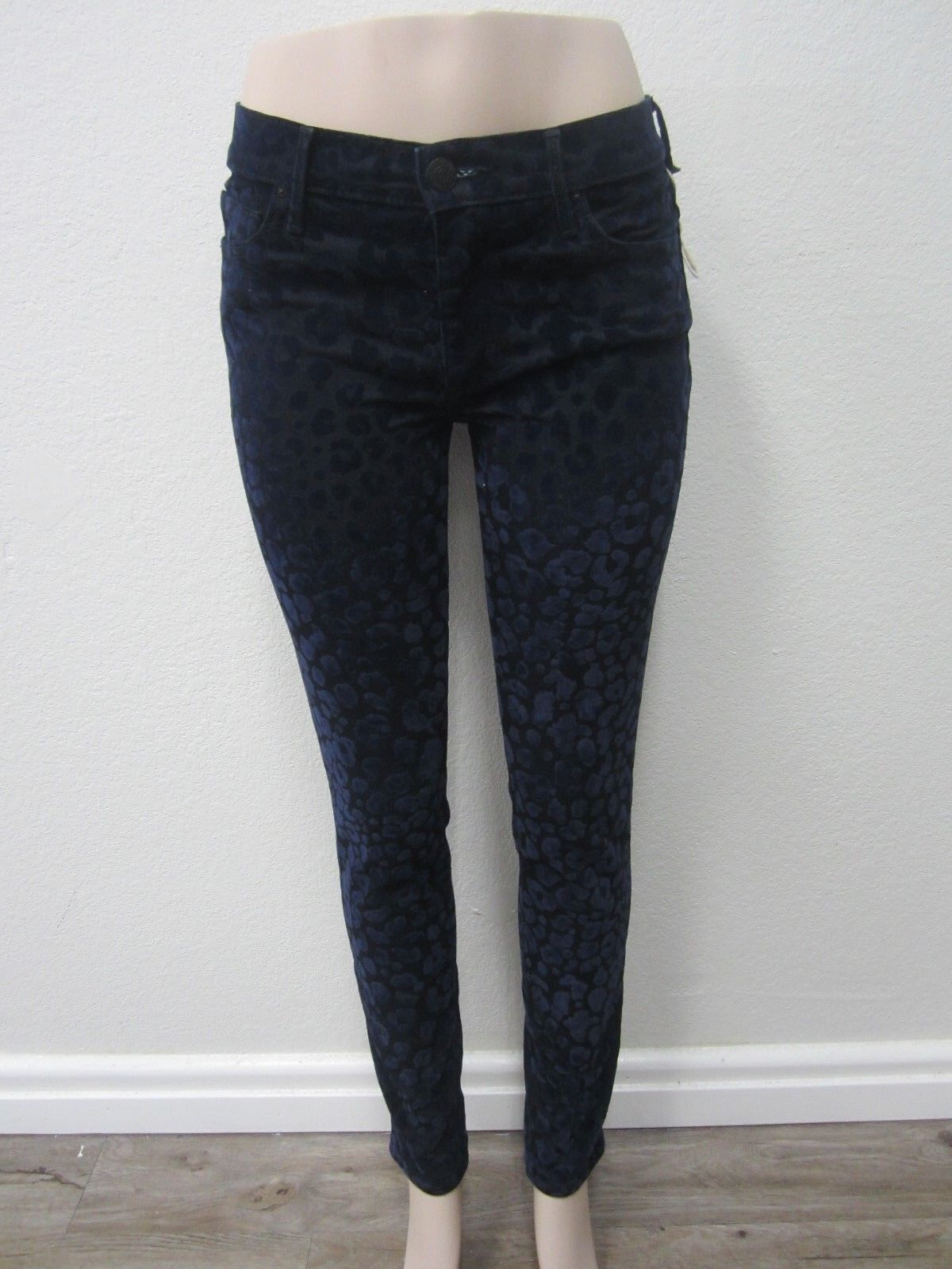 AUTHENTIC True Religion Women's Halle Super Skinny Stretch Blue SpotVelvet Jeans