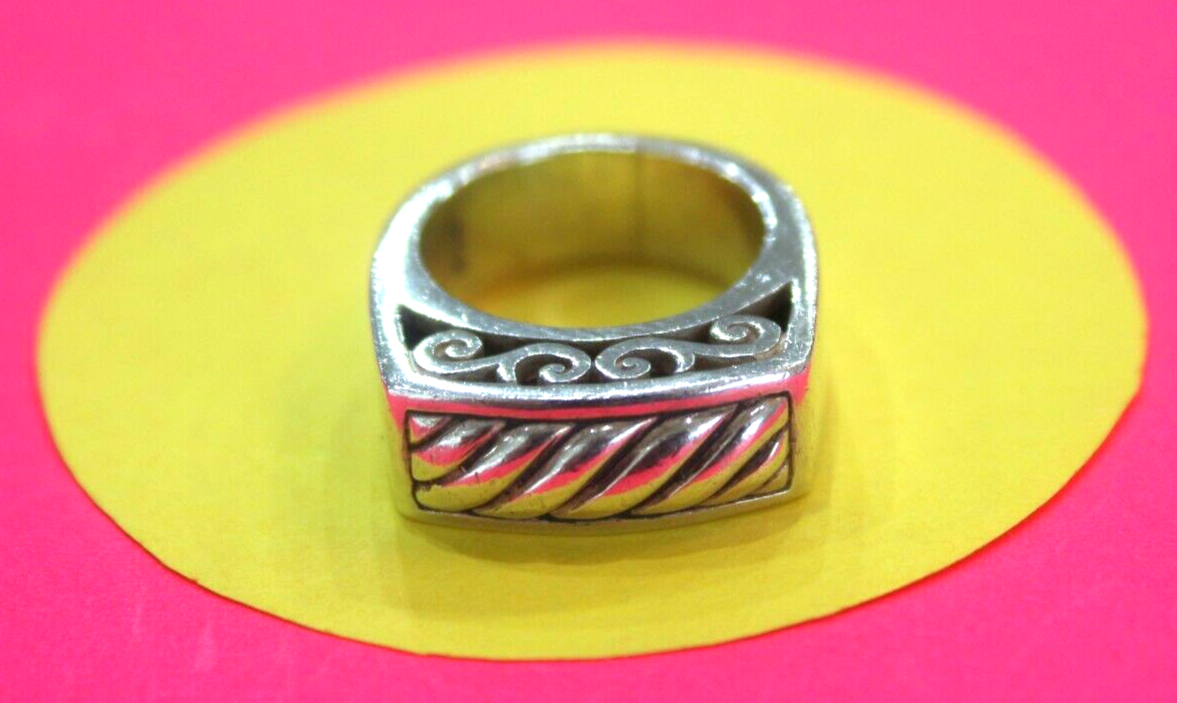 *VINTAGE*  Retired Brighton Signed 925 Solid Sterling Silver Ring  Size 7.25