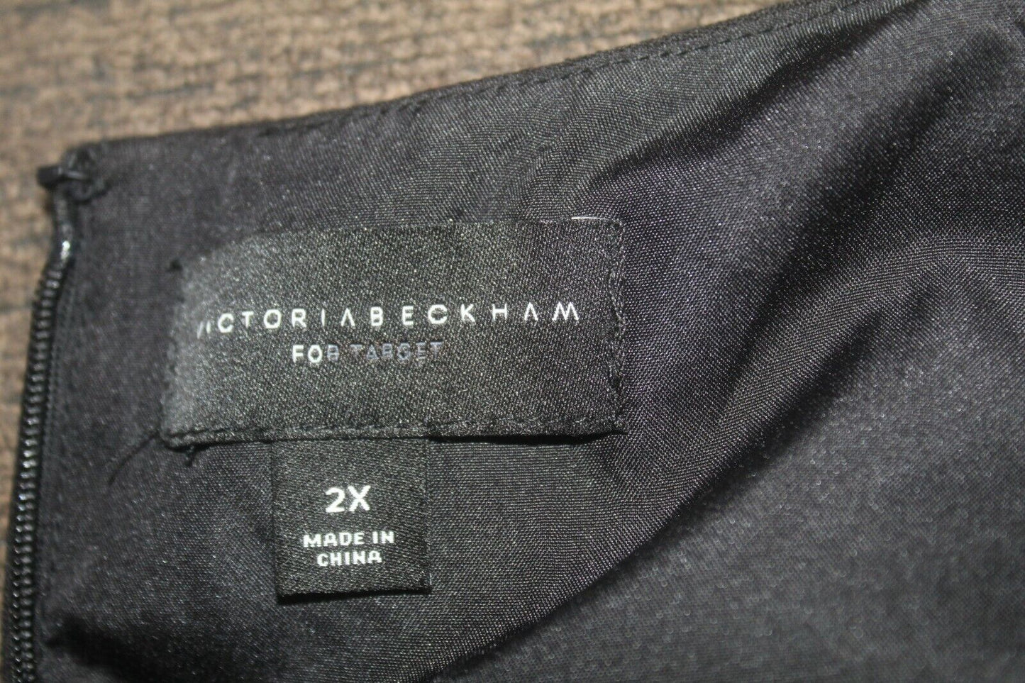 *NWT* Victoria Beckham  2X  Black Sleeveless Fringe Top Zip At The Back