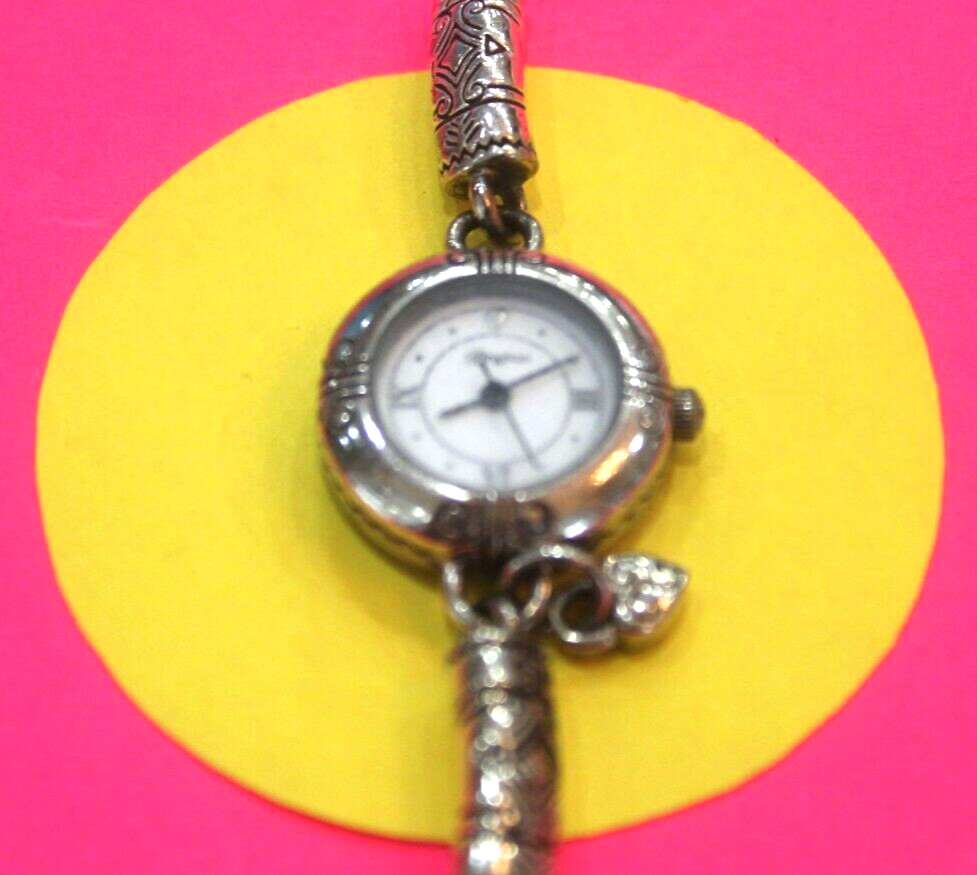 RETIRED Women's BRIGHTON Decorative SilvertoneWatch MARRAKESH With Toggle Clasp