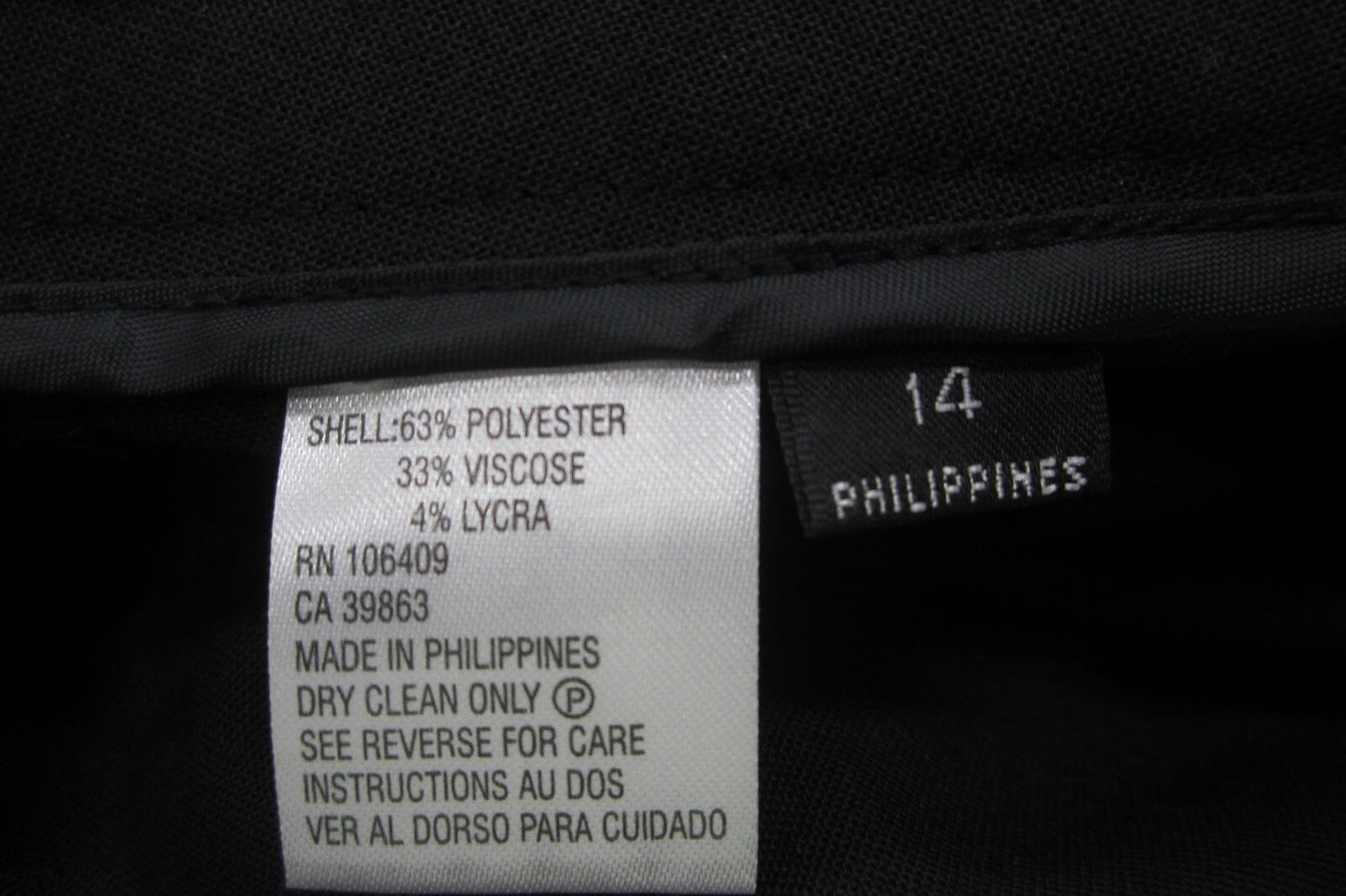 *NWOT*  Women’s Antonio Melani Black Dress Pants Size 14 x L32"