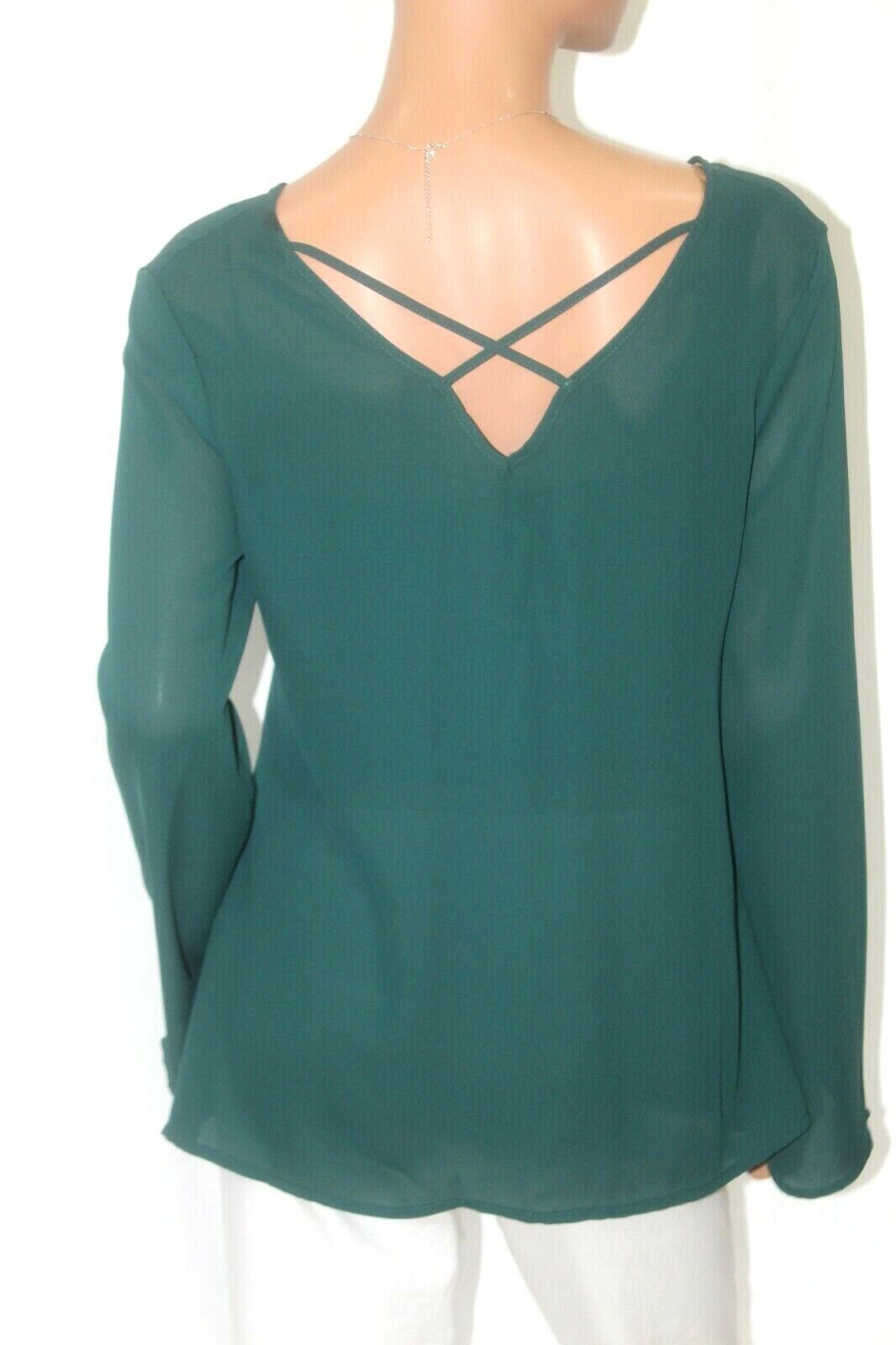 *MINT* Rue21 Women's Long Sleeve Pullover Green Light Weight  Blouse Top Sz M
