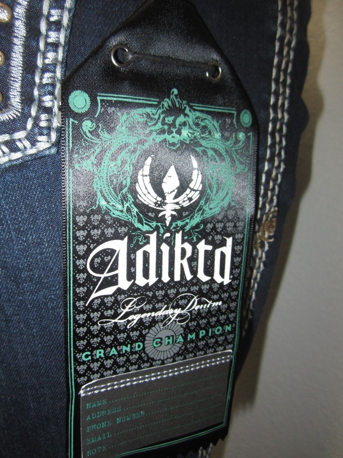 NWT Adiktd Womens Regular Mid-Rise Boot Cut Dark  ADJ1411617-R Jeans Size 31x34