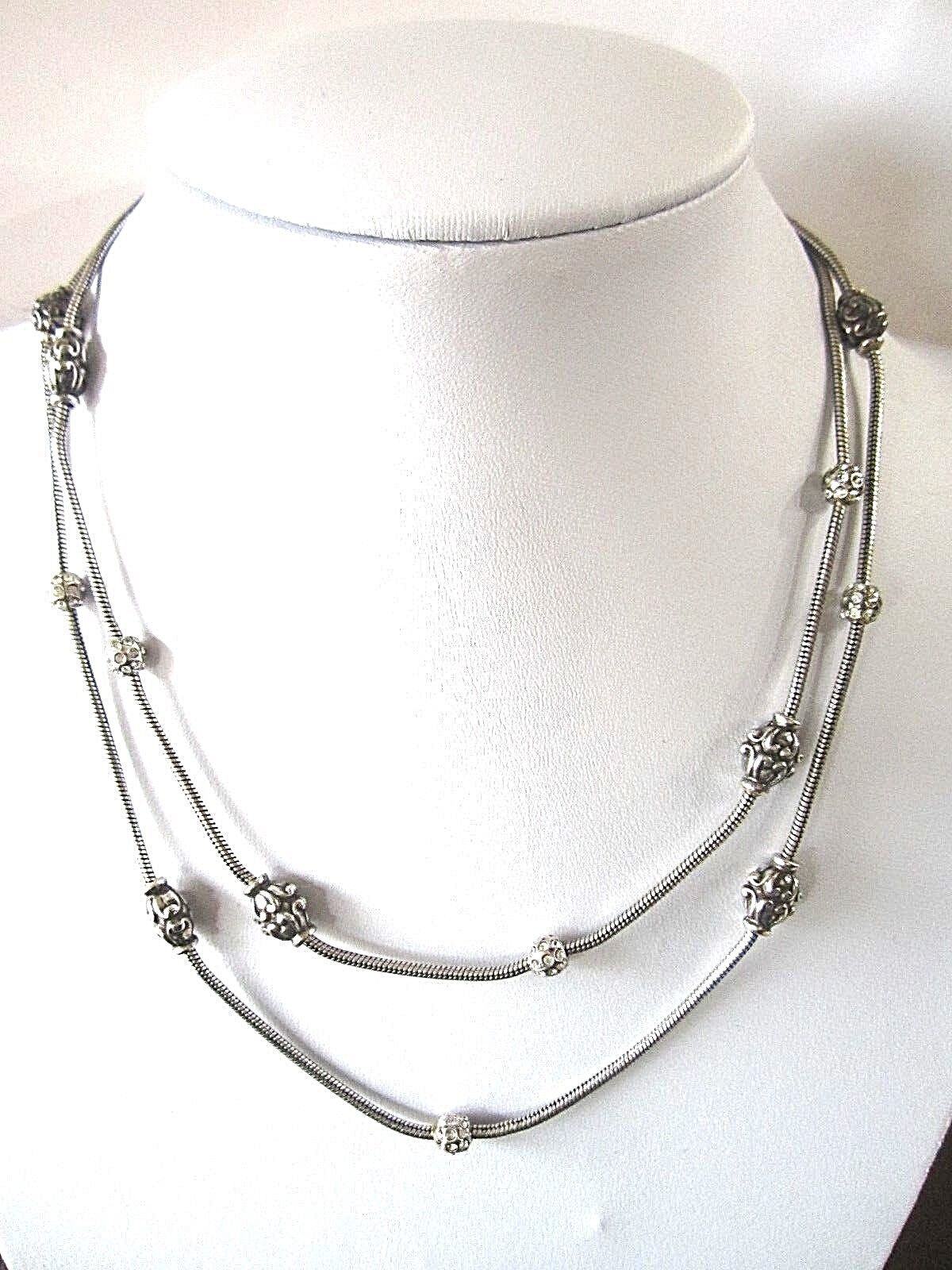 Brighton Retired 18" Necklace Dual Strand Exquisite Crystal Beads