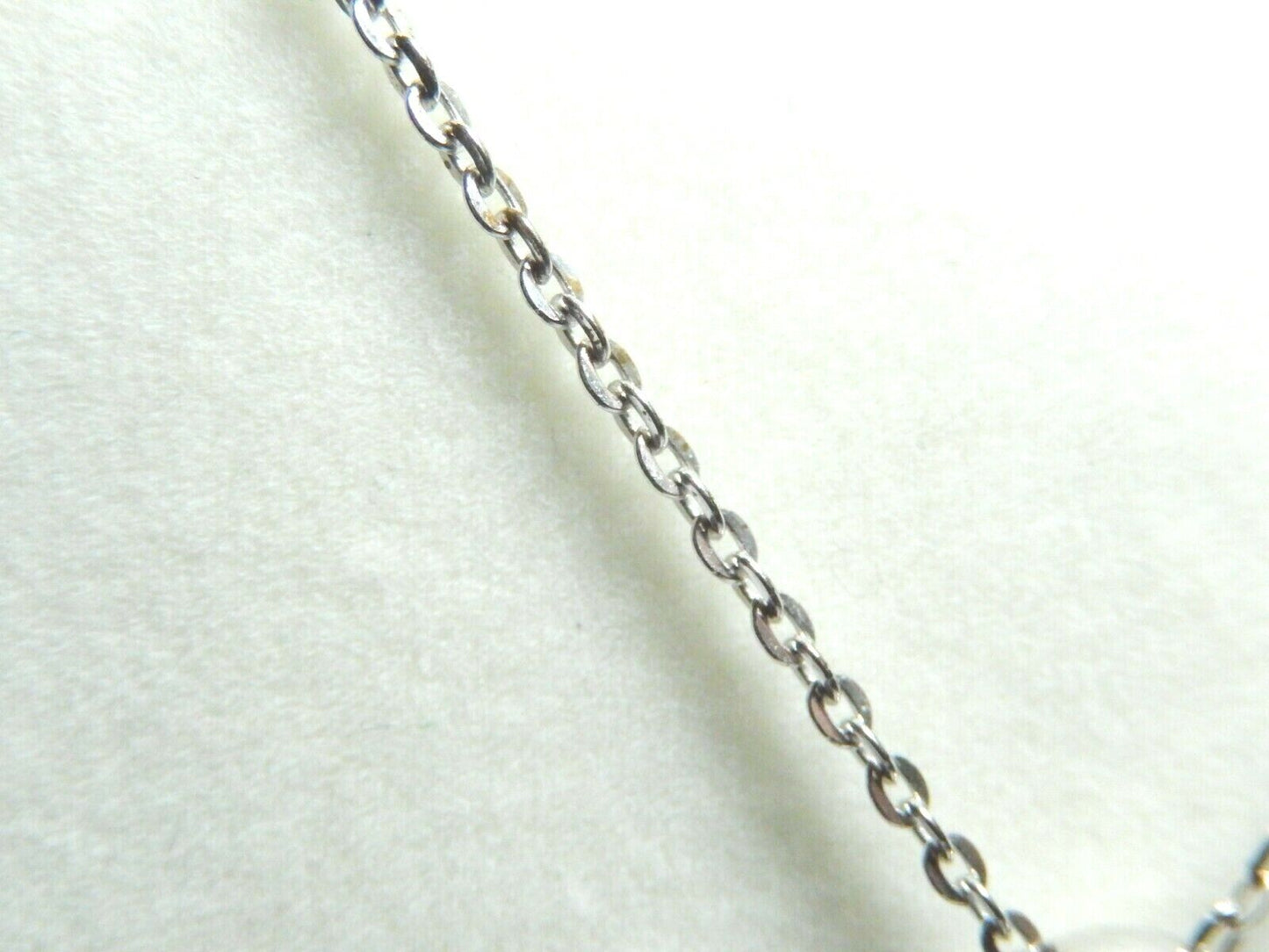 *NWT*  10k White Gold Diamond and Aquamarine .75CT Oval Shaped Pendant Necklace