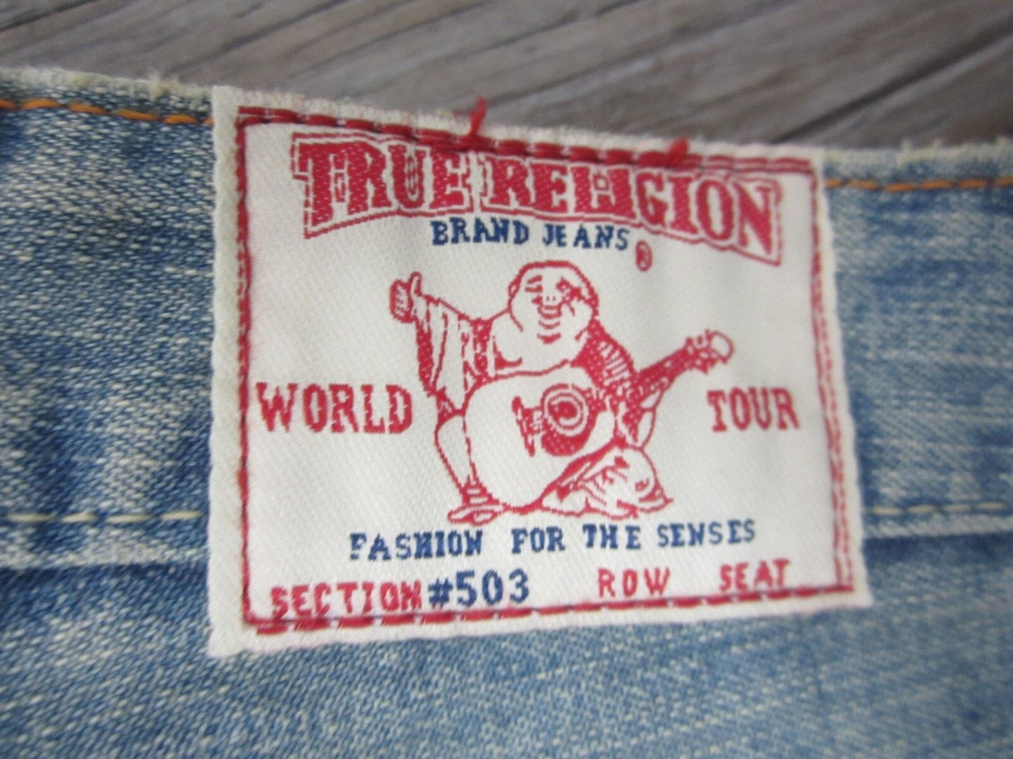 AUTHENTIC NWT True Religion Joey Twisted Flap JN510 Super Destroyed Jeans 25X31
