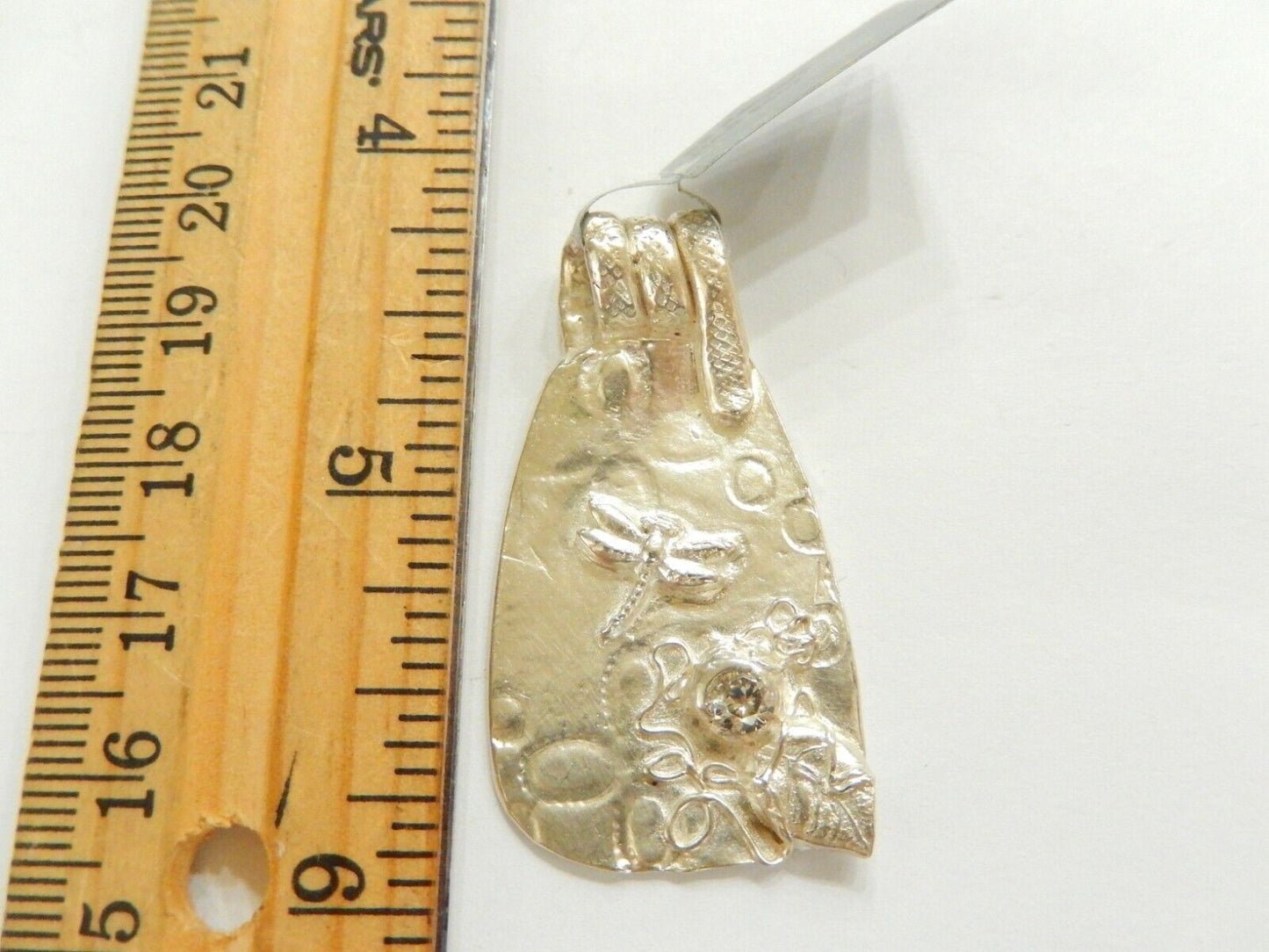 *VINTAGE*  LARGE Custom Made  Sterling SIlver Unique Design Butterfly Pendant
