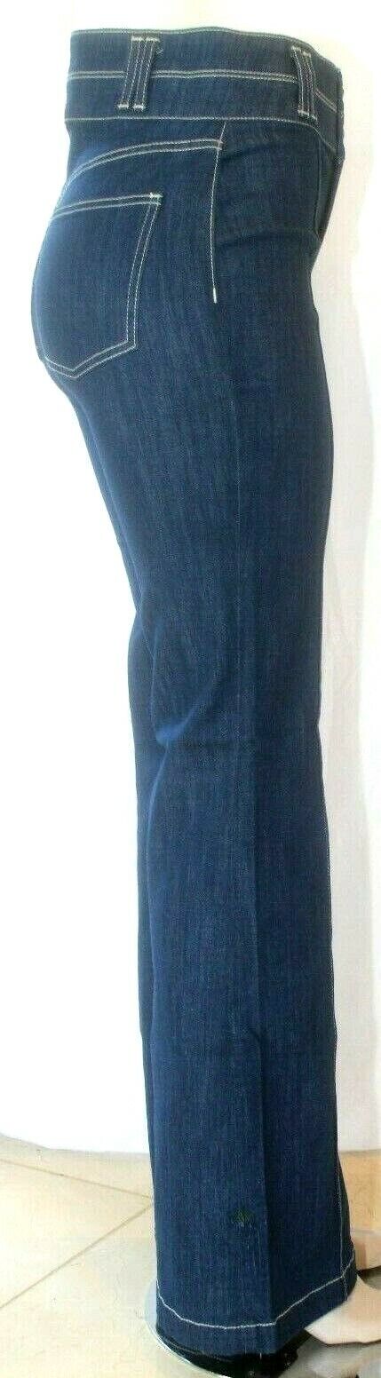 *NWT* $228.  BCBG Maxazria Wide Leg Flare Dark Jeans "SUPER COOL" Size W28 x L33