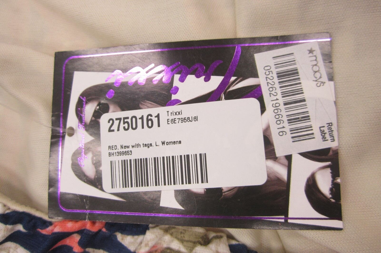 NWT TRIXXI SO CUTE Womens  Strapless Dress  Size Large