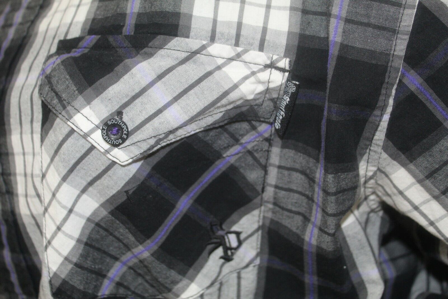 Southpole Mens Shirt Plaid Hexagon Product Button Down Long Sleeve Sz XL