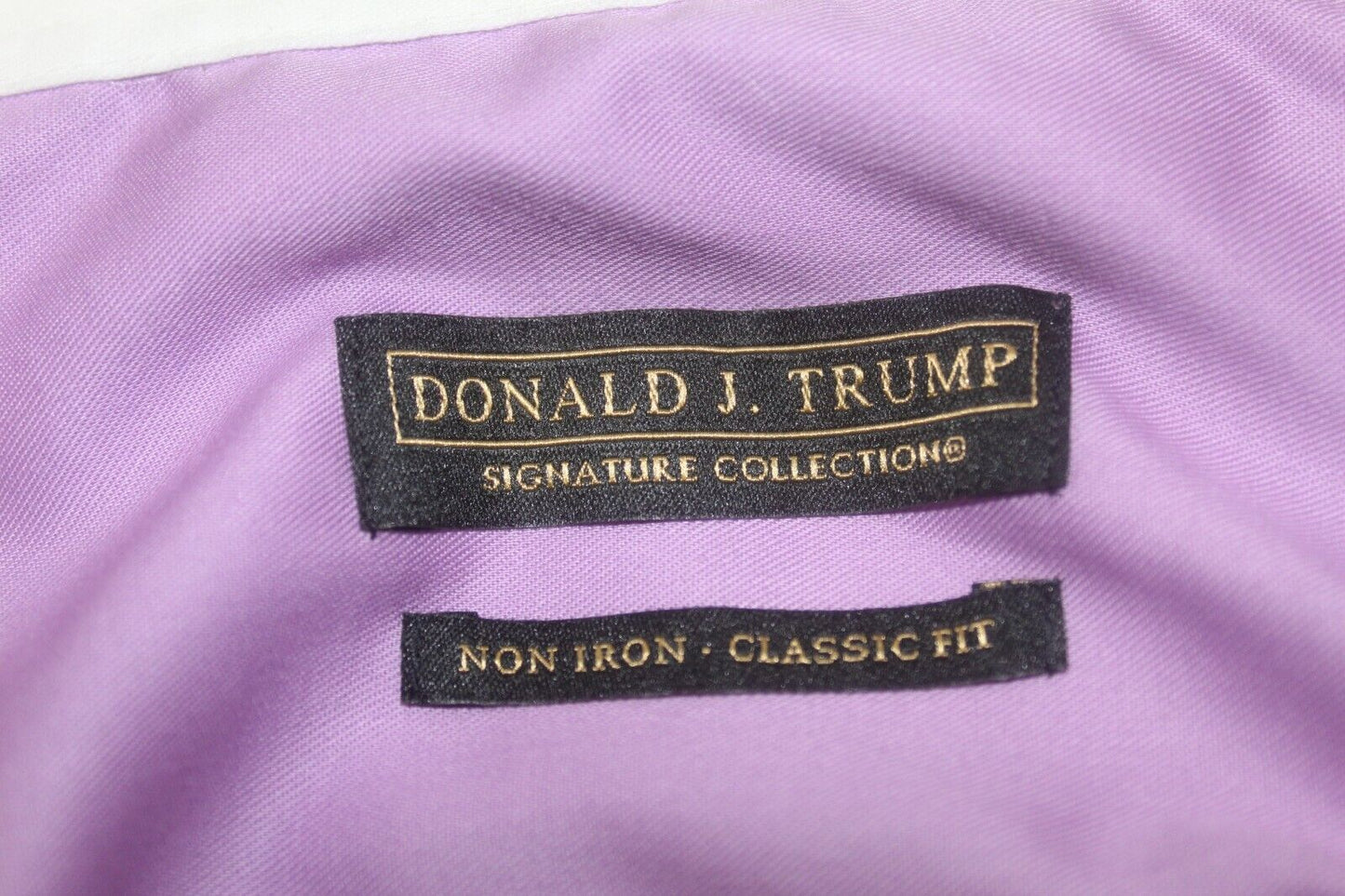 DONALD TRUMP Shirt 15 1/2  34/35 SIGNATURE COLLECTION  WINKLE FREE FRENCH CUFF