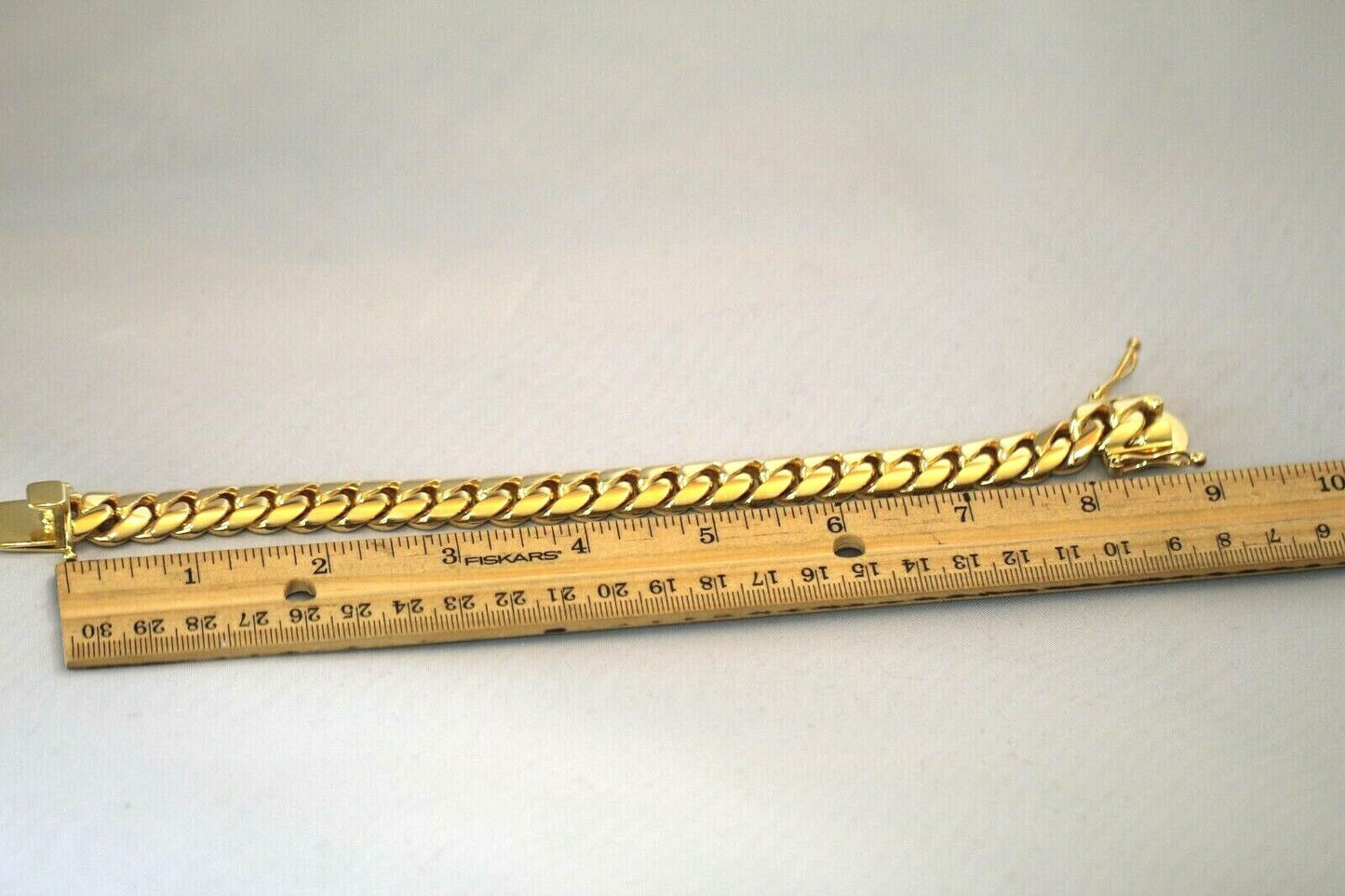10K Yellow Gold Solid Mens 15mm Miami Cuban Link Bracelet Box Clasp 8.5"-143.3gm