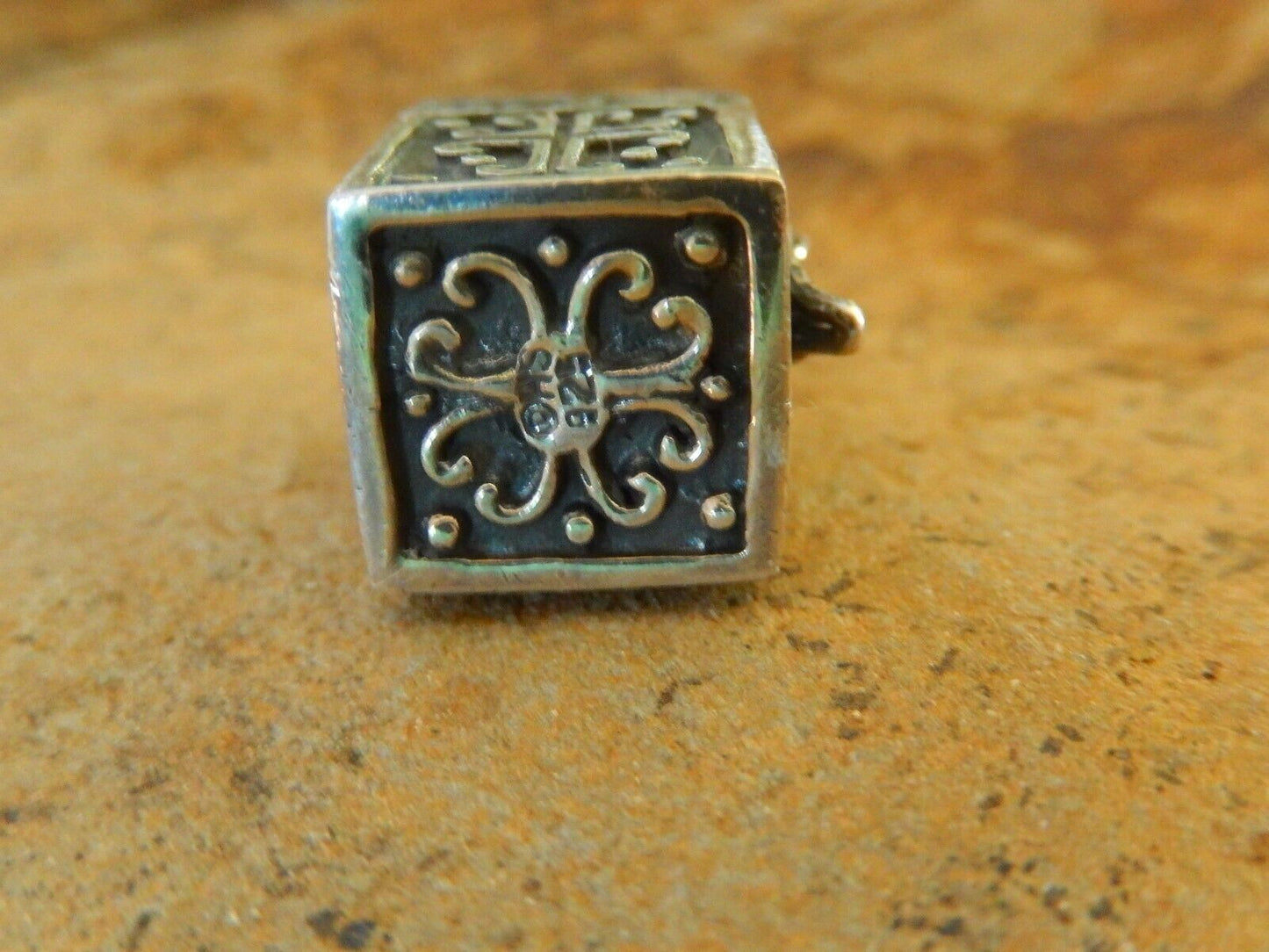 Vintage Art Nouveau Sterling Silver Repoussé Prayer Box Locket Pendant