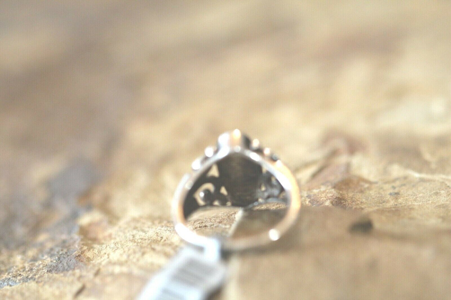 *VINTAGE*  Sterling Silver  Southwest Mother of Pearl MOP Ring Size 7.5
