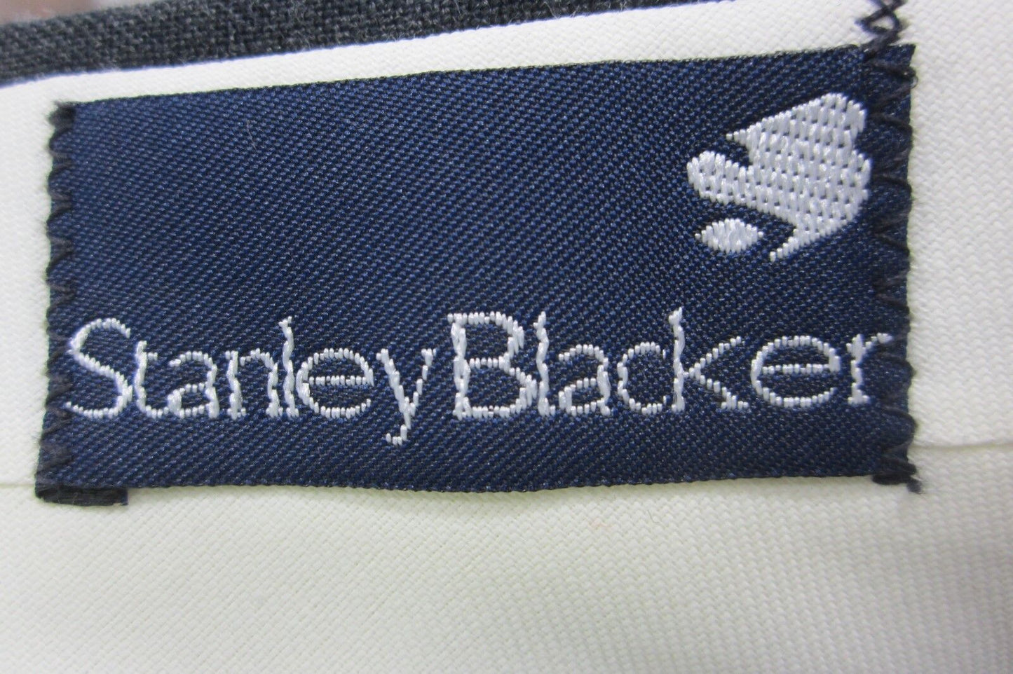 NWT Stanley Blacker  100% Wool Charcoal Trousers  Unfinished Hem Size W36 x L38