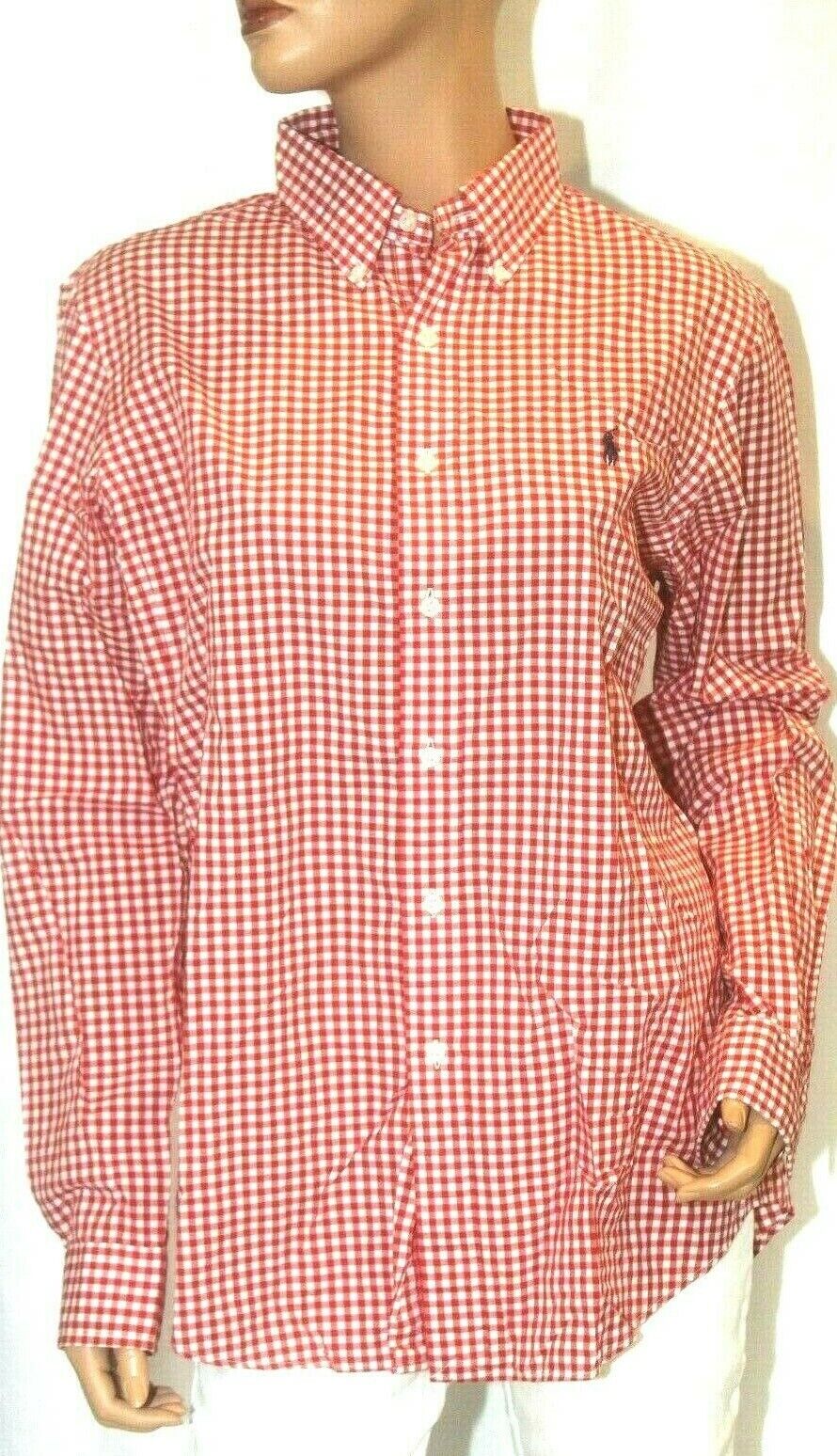 *NWT* $89.  Men Polo Ralph Lauren Button-Down Check Shirt Long/Sleeve Sz Med