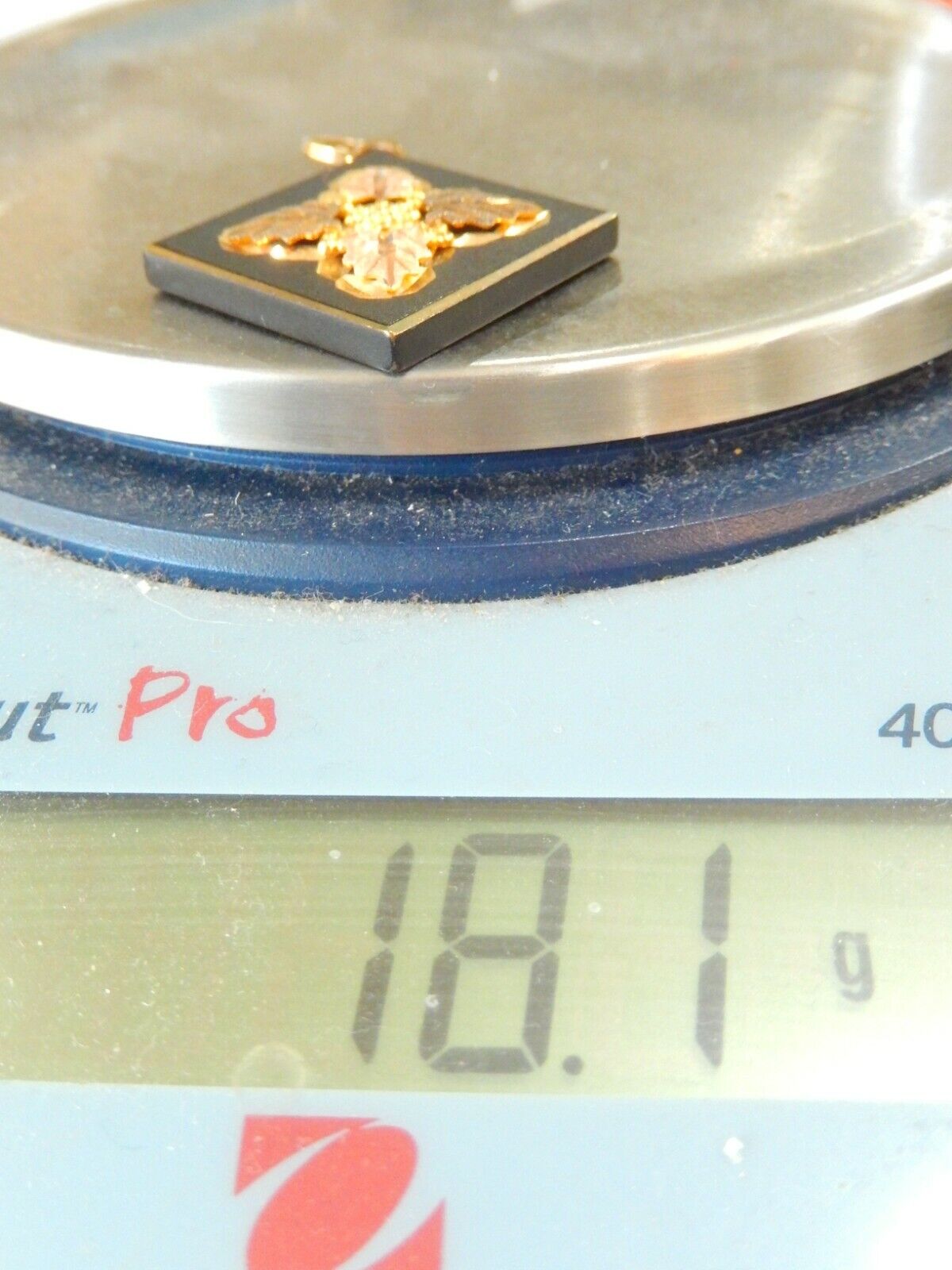Landstrom's 10K Black Hills Gold Tri-Color Flower Pendant