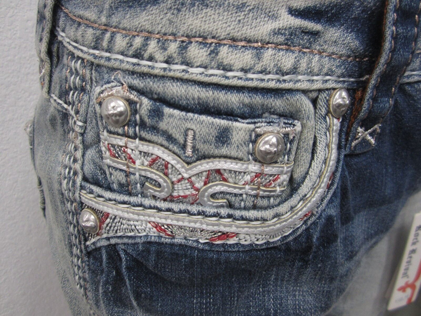 NWT NEW ROCK REVIVAL WOMEN'S JEAN DENIM SHORTS KATELL SIZE 28 x 6