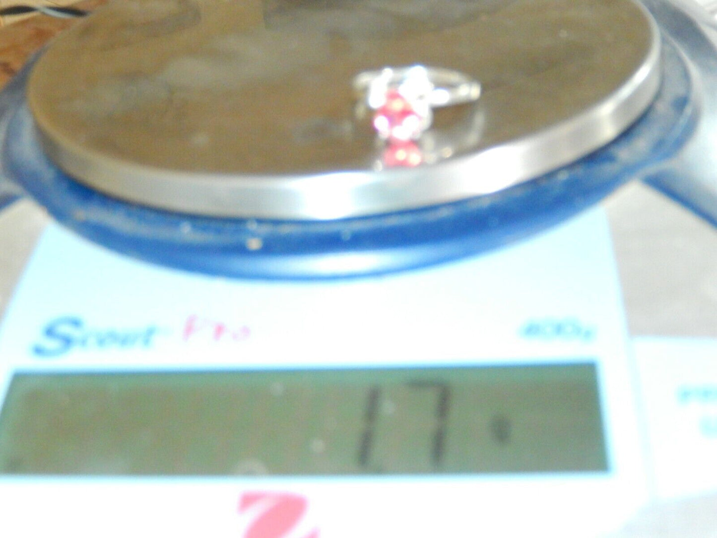 *VINTAGE*  1.00 Carat AAA Oval Red Tourmaline Sterling Solitaire Ring Sz 9